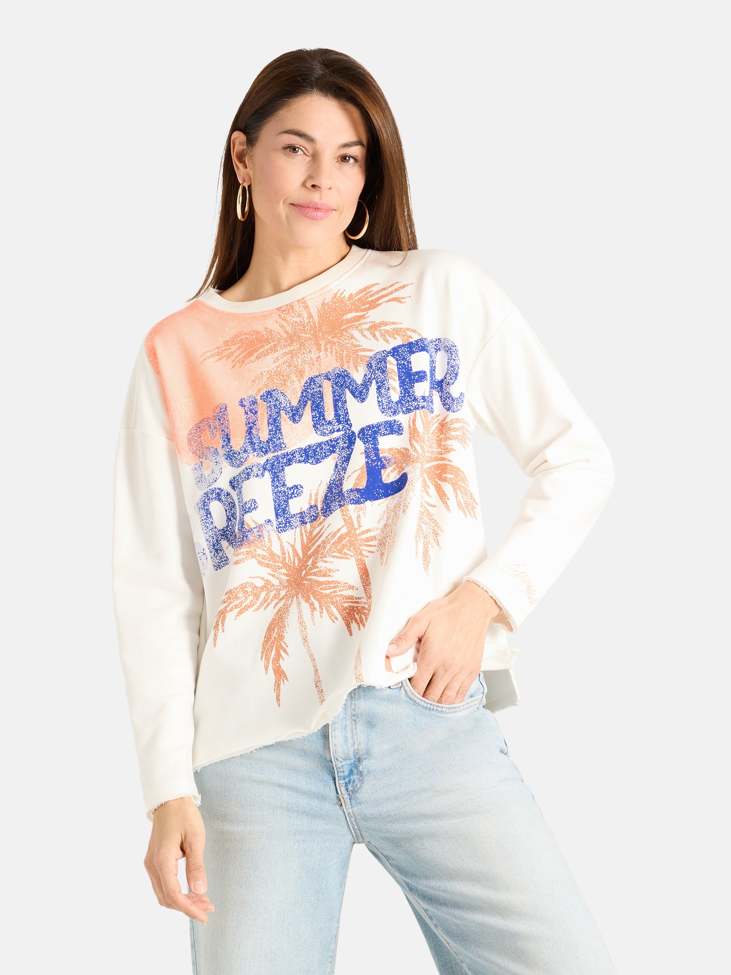Sweatshirt "BreezeL" aus Baumwollmix