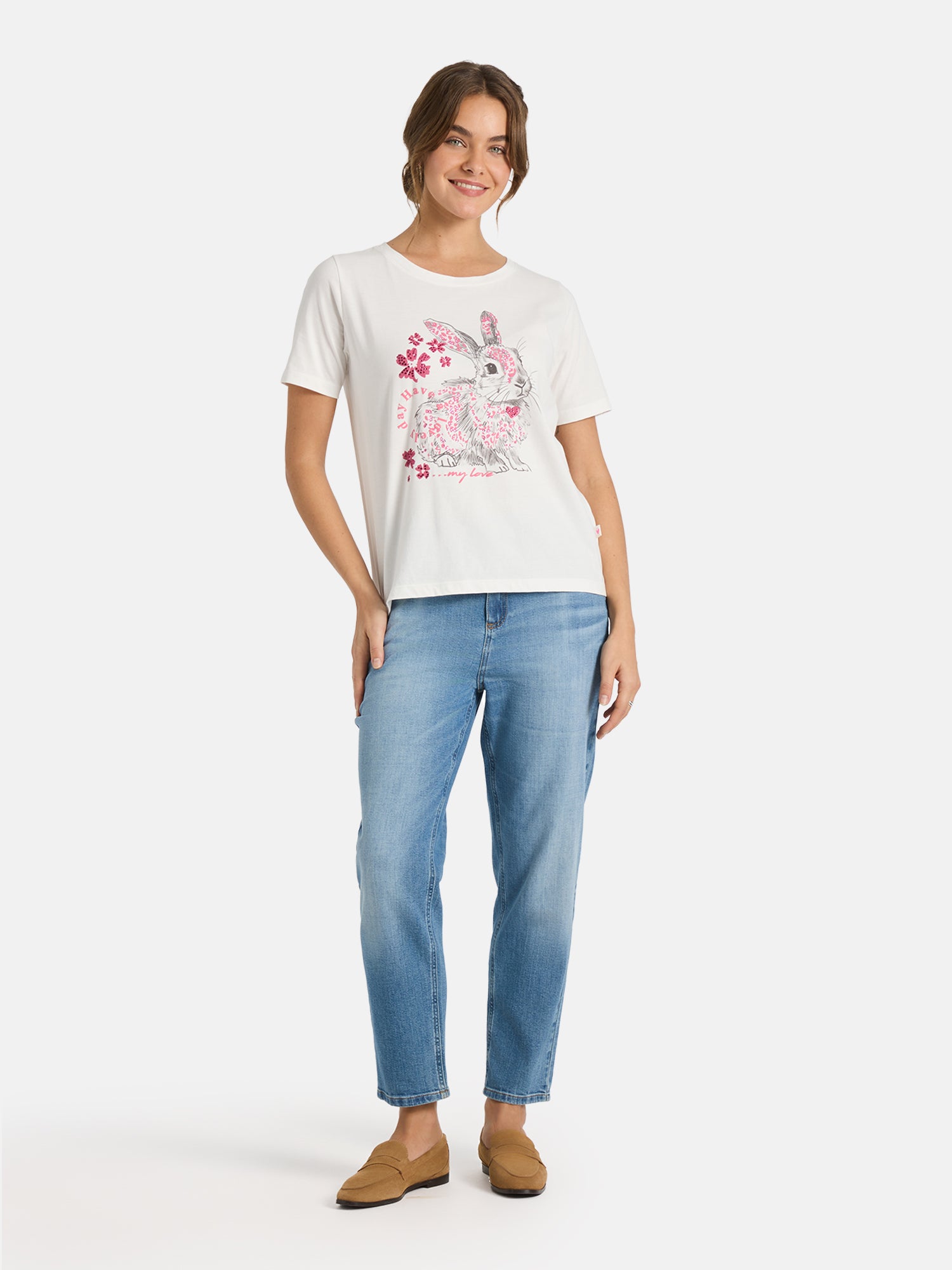 T-Shirt "CaraL" aus Baumwolle