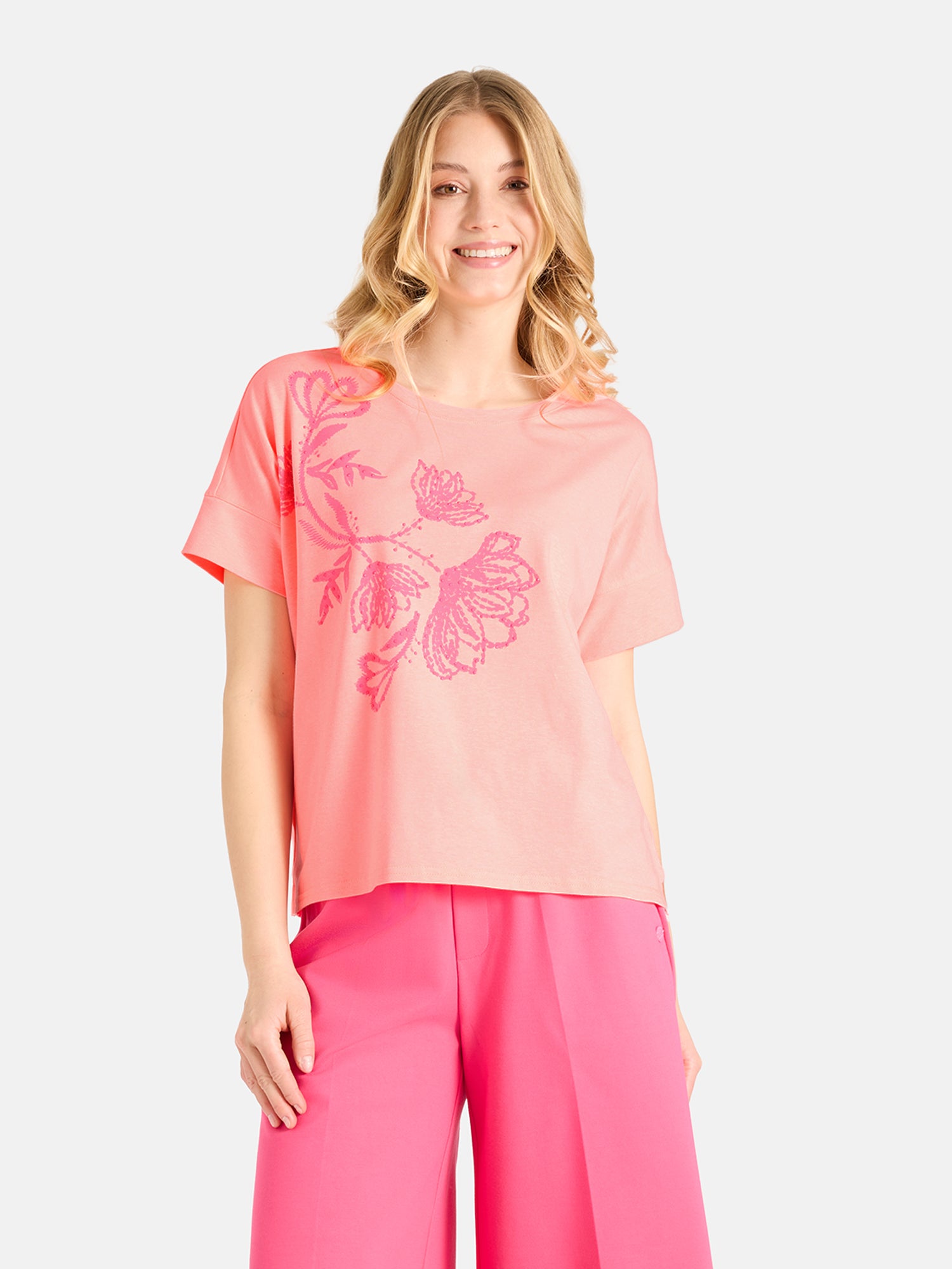 Shirt "DahliaL" aus Baumwollmix