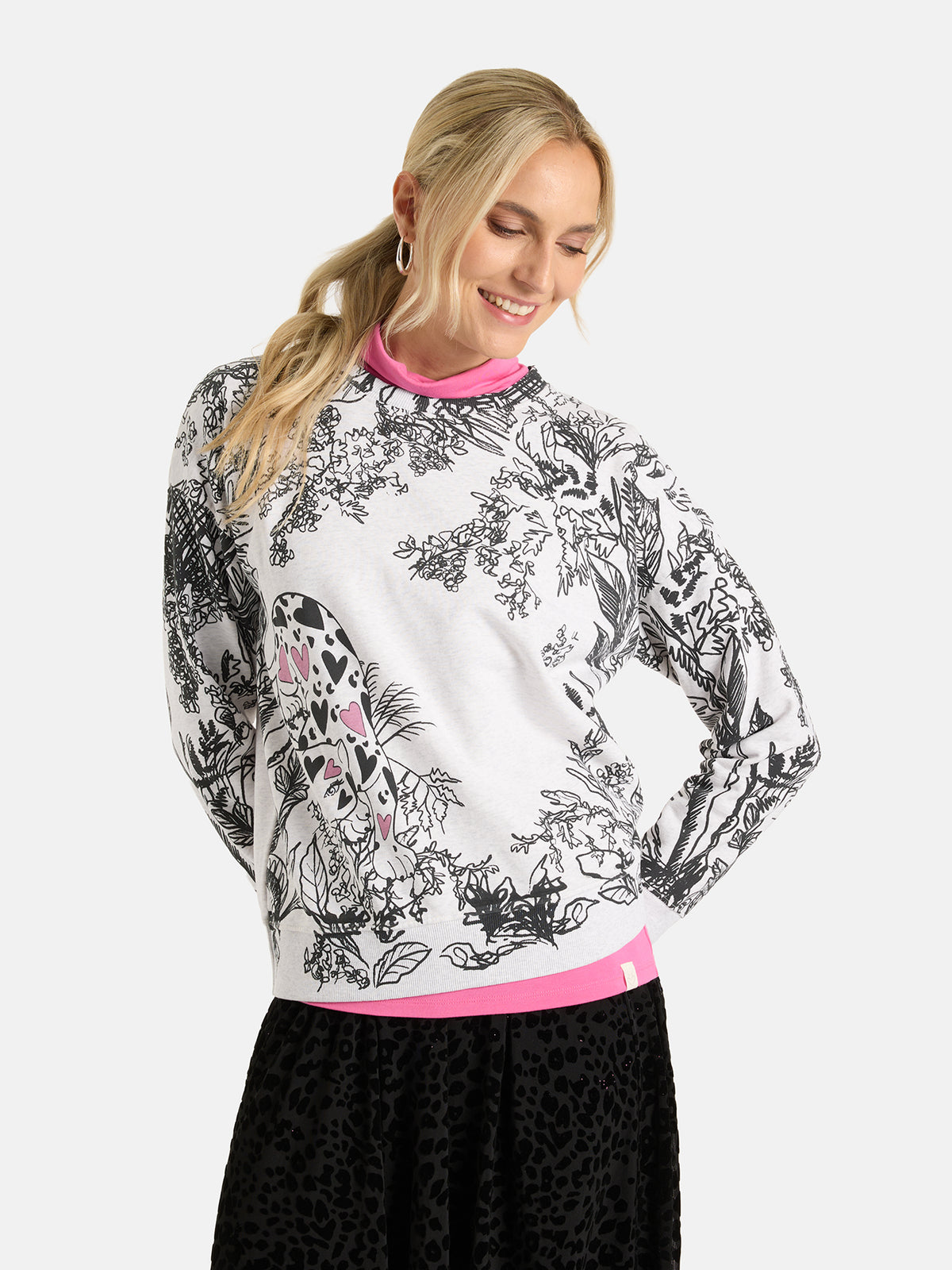 Sweatshirt "HazelL" aus Baumwollmix