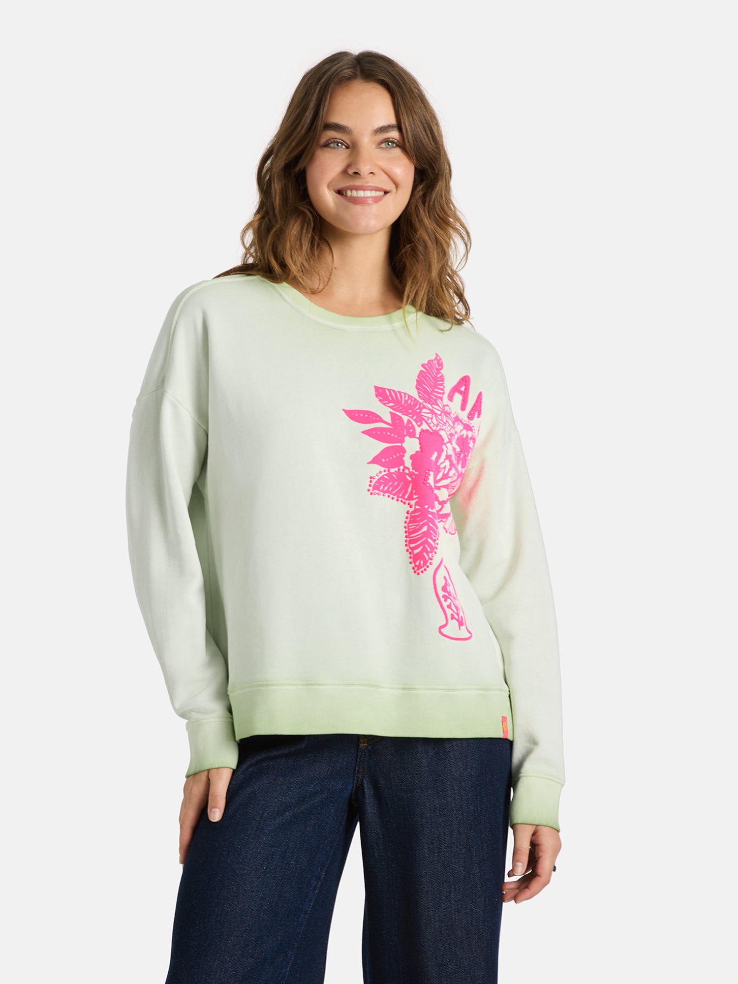 Sweatshirt "LivL" aus Baumwolle