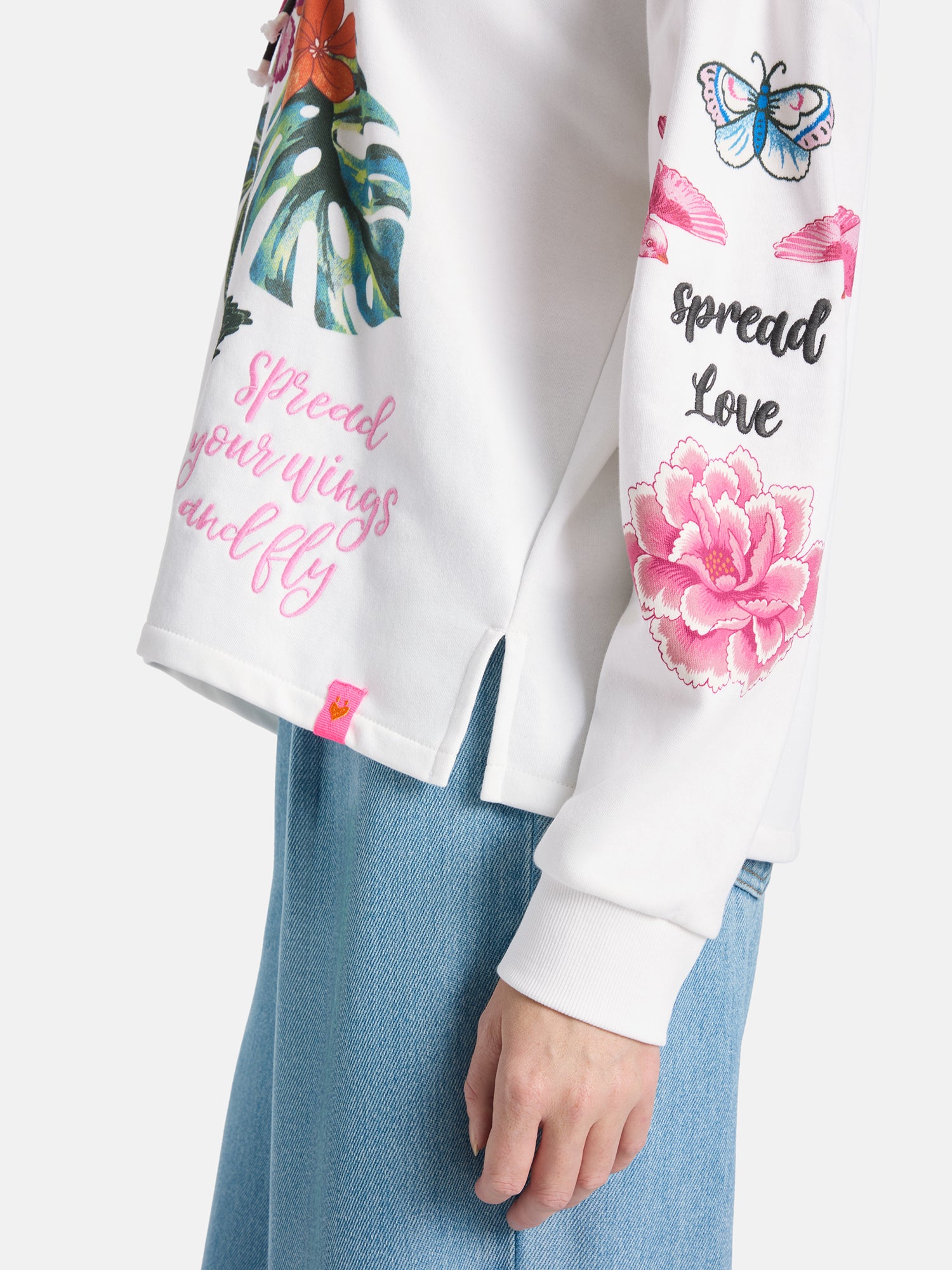 Hoodie "MioL" aus Baumwollmix