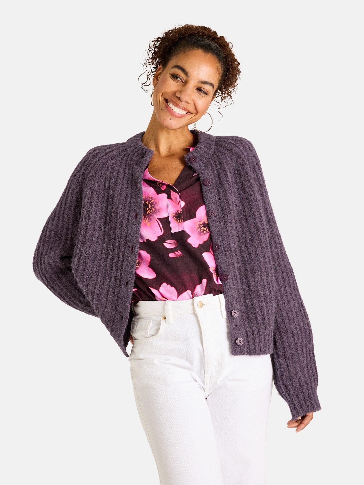 Strickjacke "MizaL" aus Alpaka-Wollmix