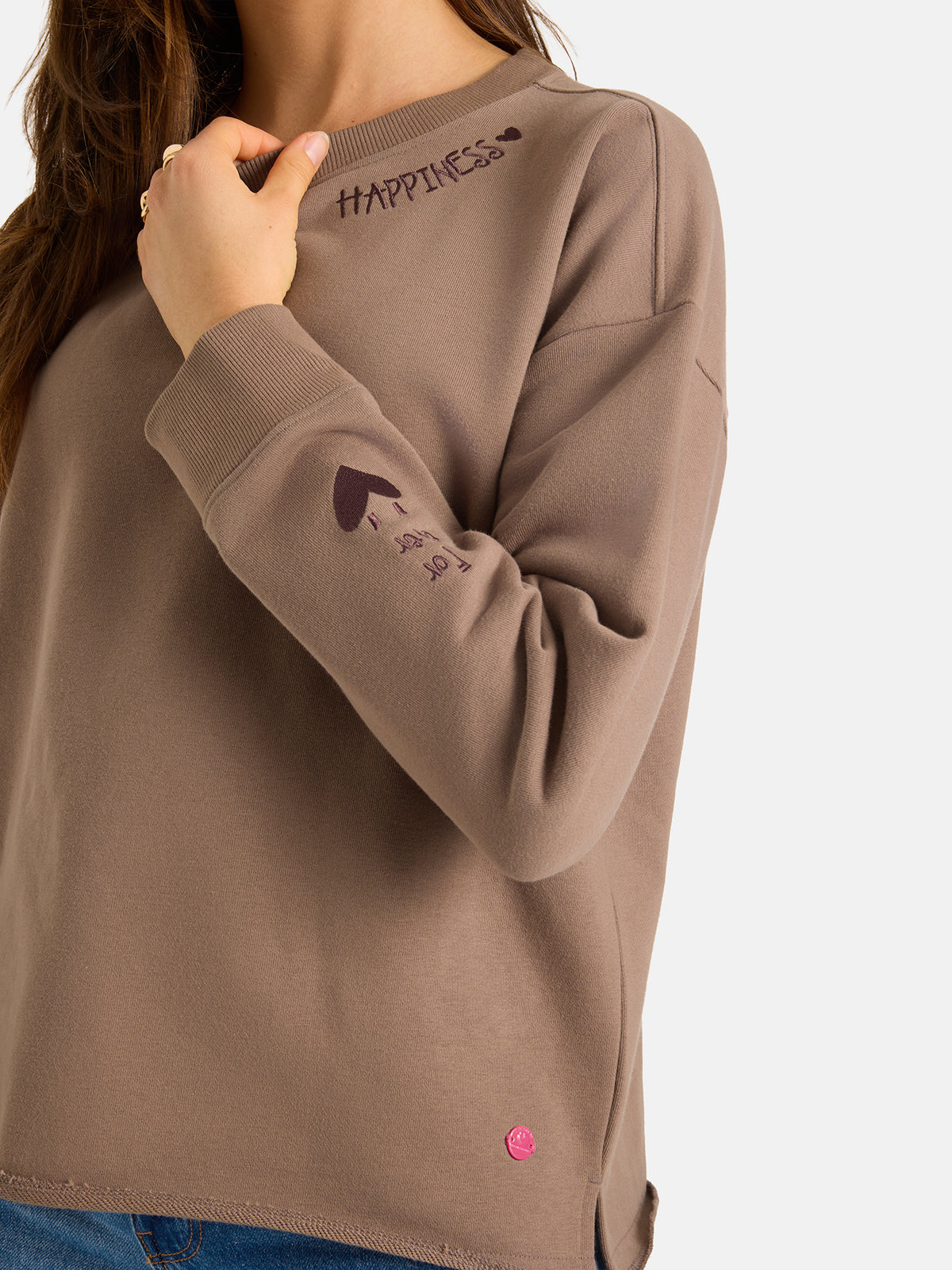 Sweatshirt "ShineL" aus Baumwollmix