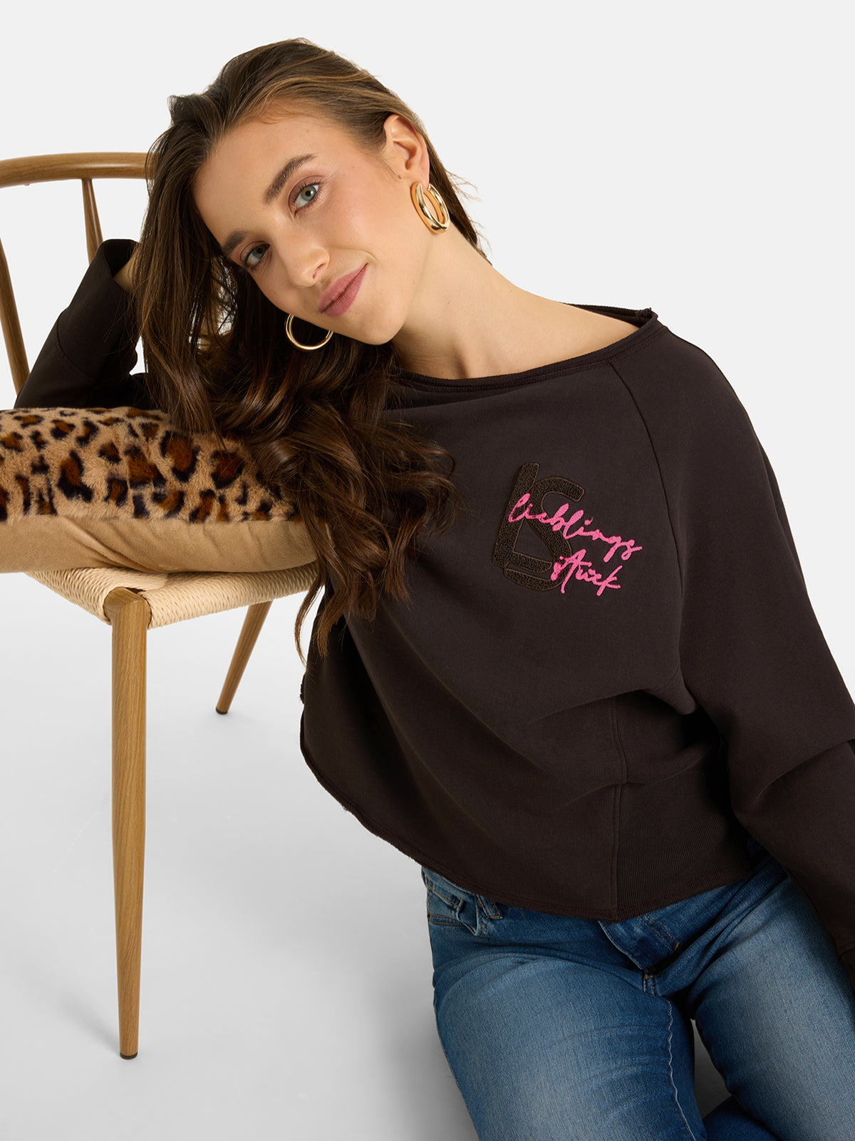 Sweatshirt "WinnieL" aus Baumwolle