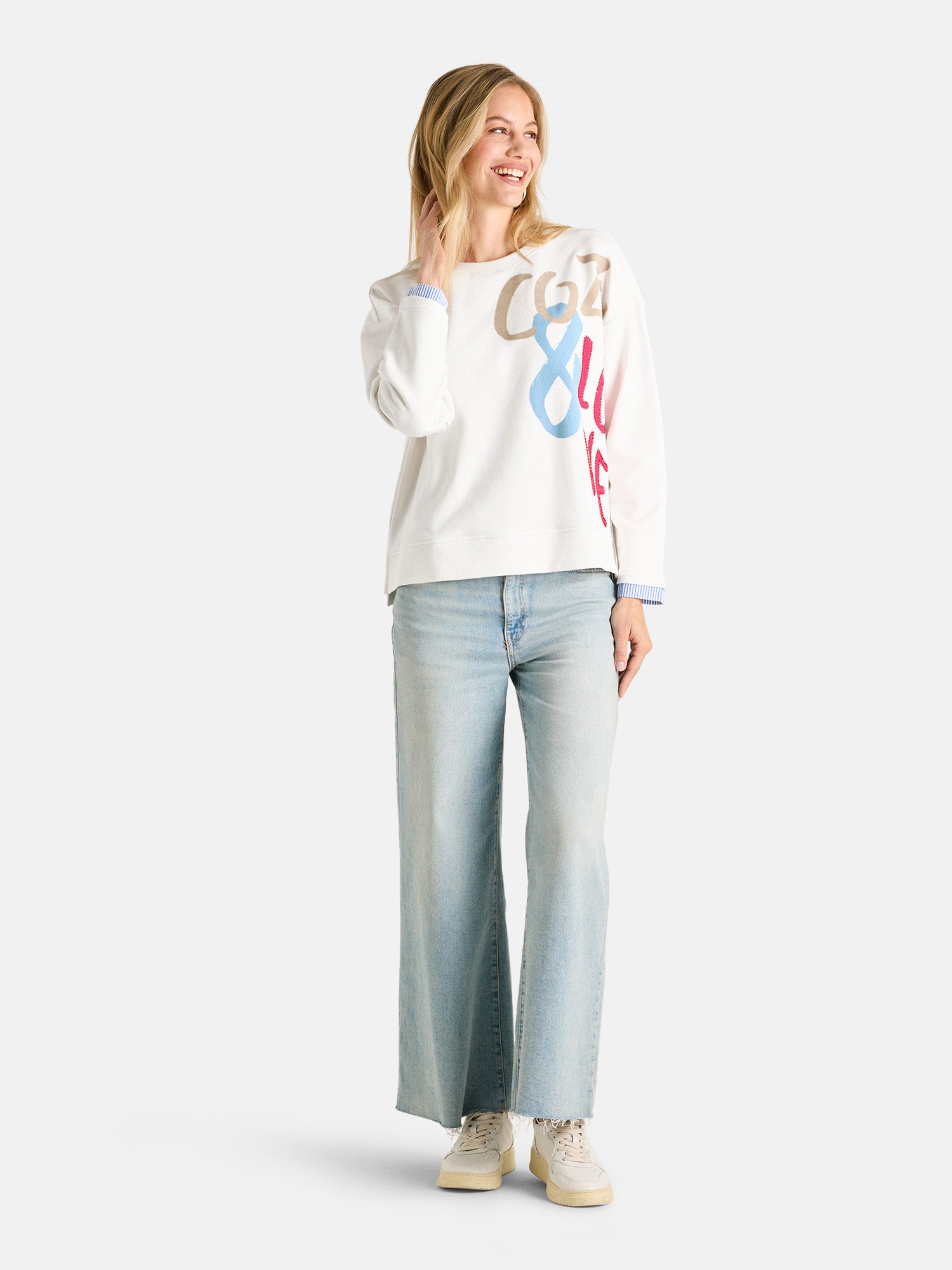Sweatshirt "YamilaL" aus Baumwollmix