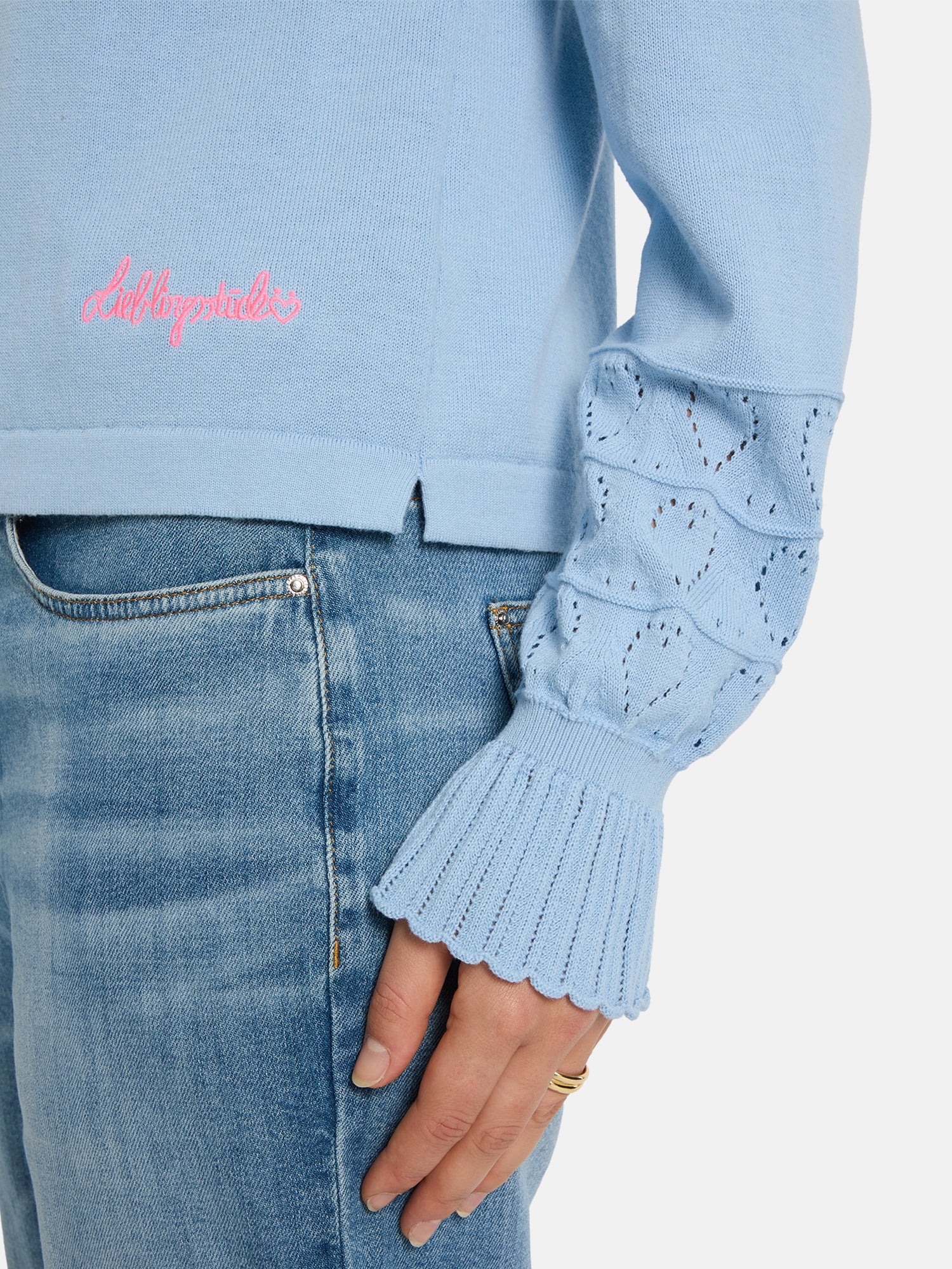 Strickjacke "ZazaL" aus Baumwolle