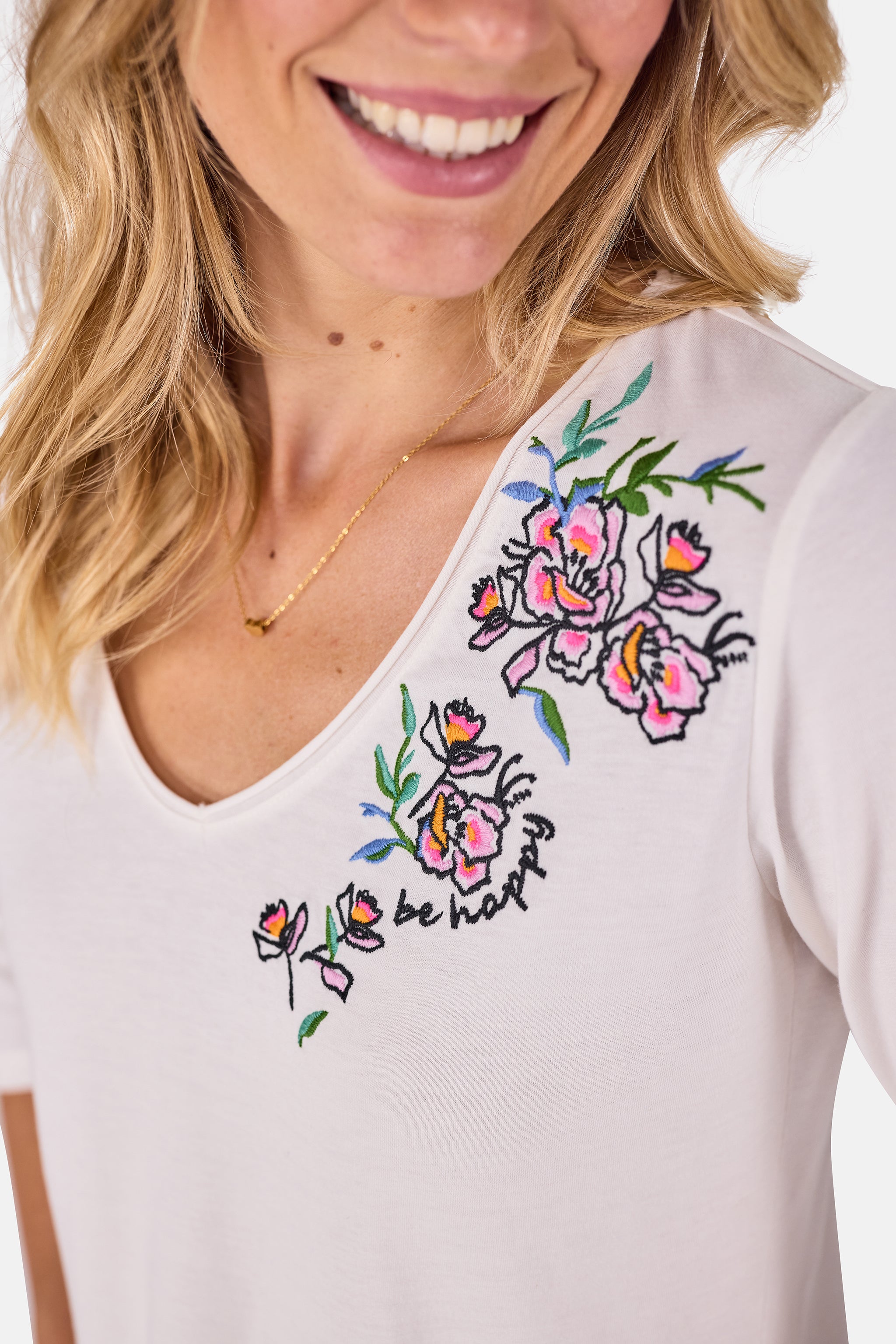 T-shirt "CordeliaL" aus Baumwollmix