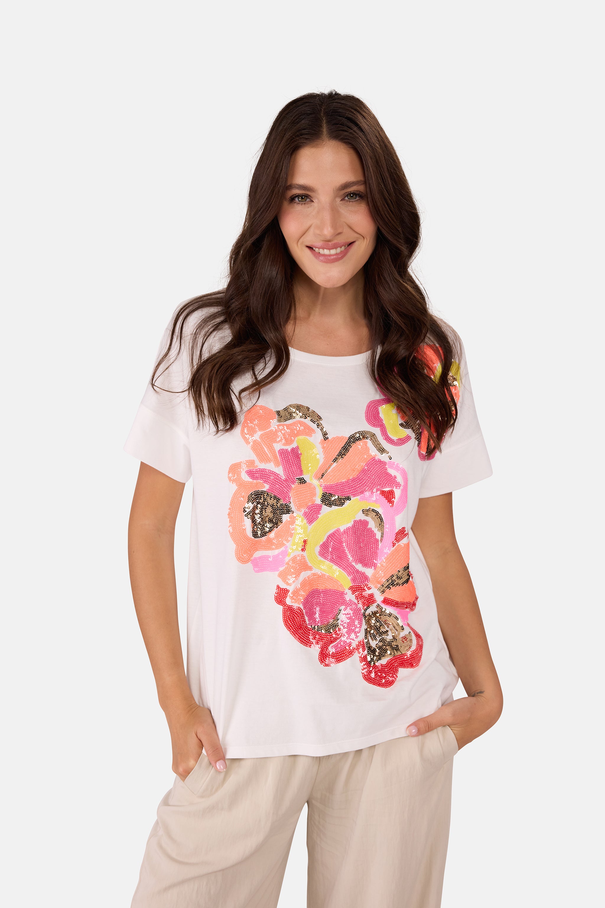 T-Shirt "DavyL" aus Baumwolle