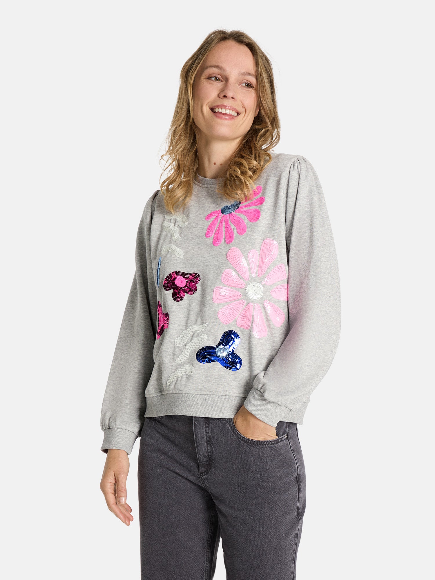 Sweatshirt "UlettaL" aus Baumwollmix