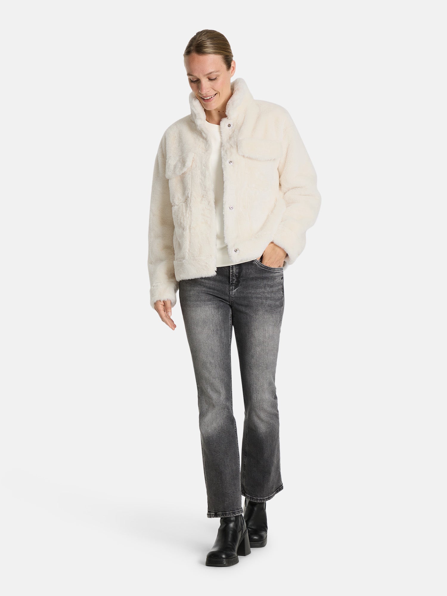 Felljacke "MaliL" mit Fake Fur