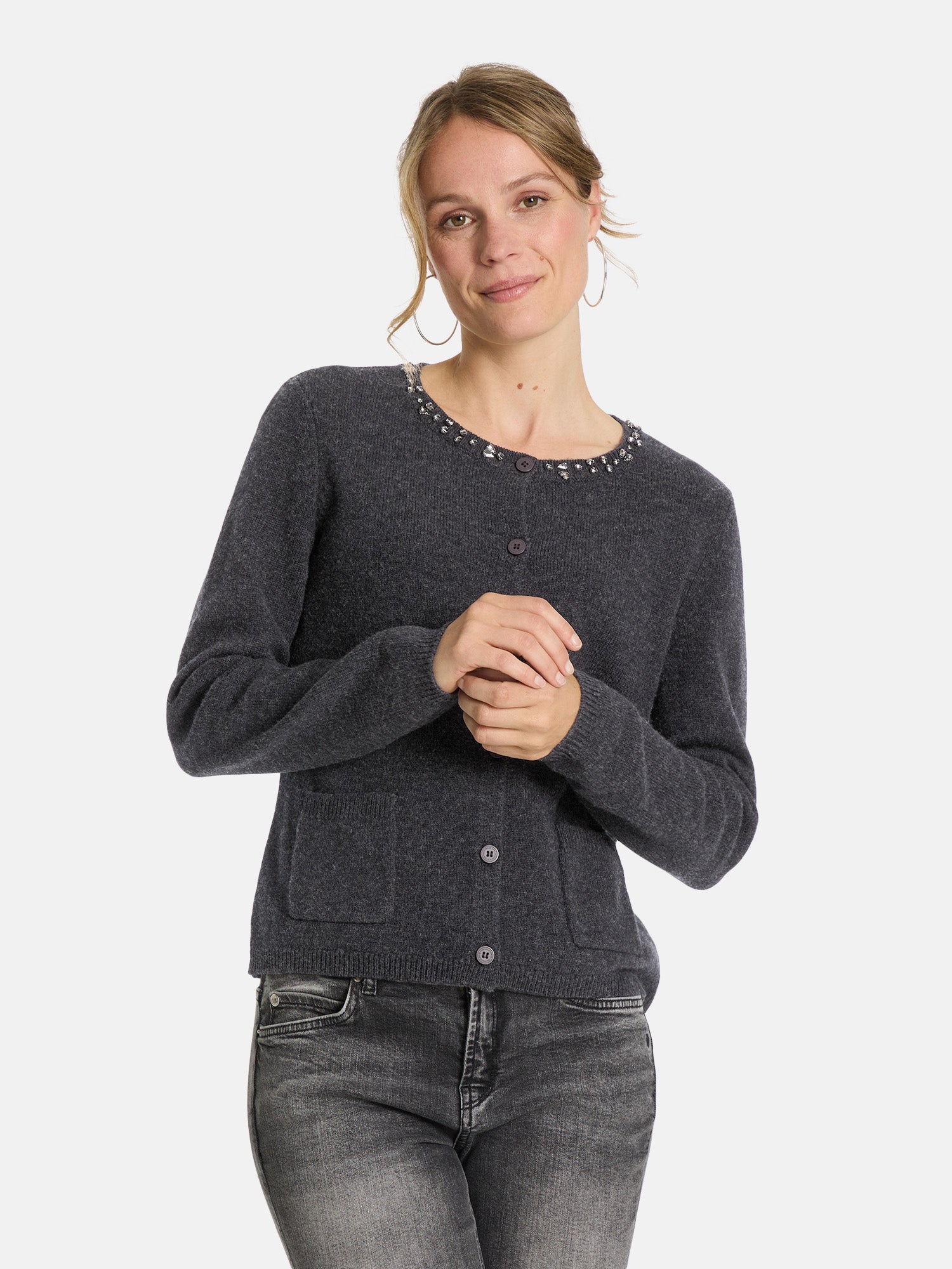 Strickjacke "BrilliL" aus Wollmix