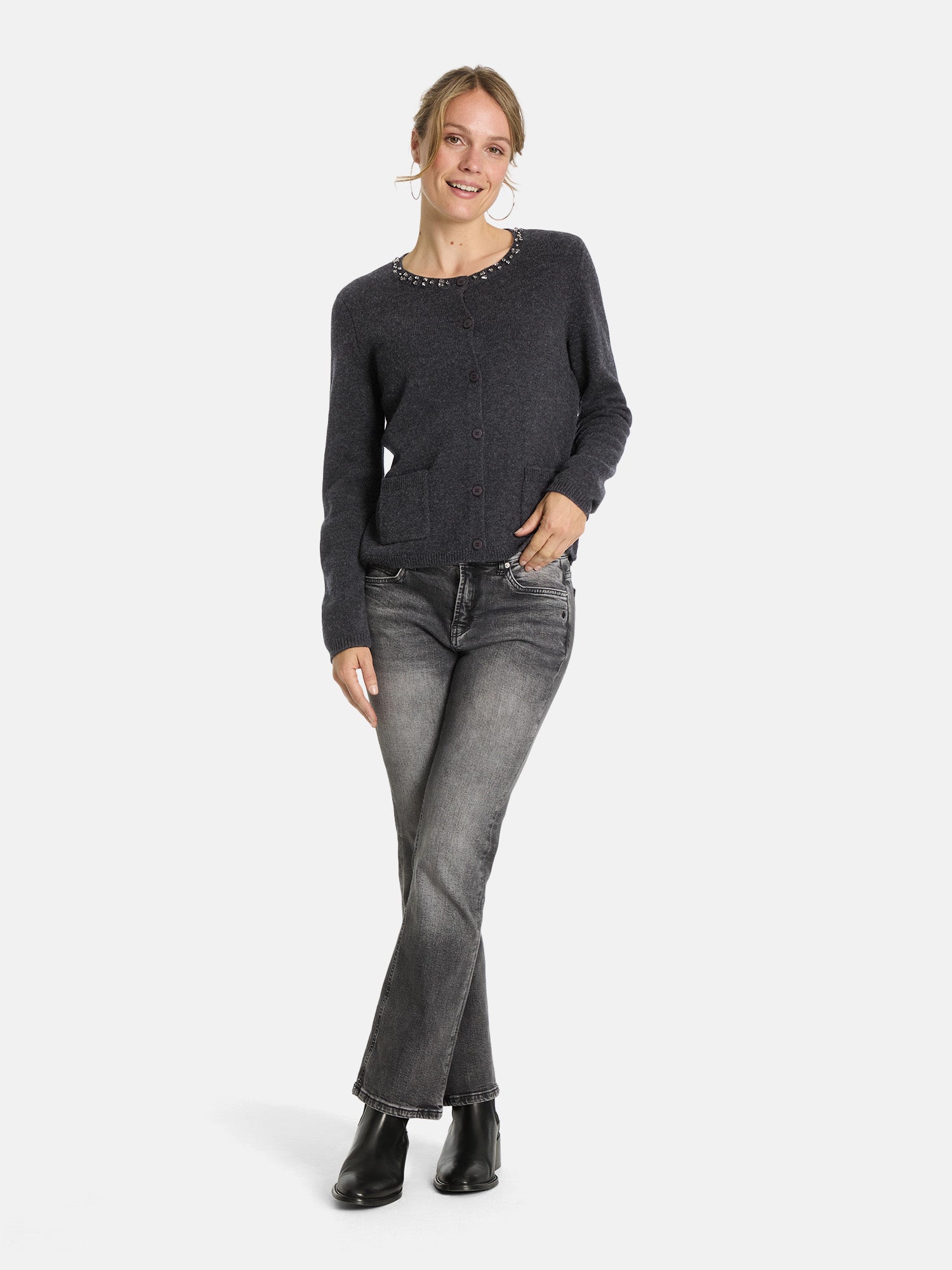 Strickjacke "BrilliL" aus Wollmix