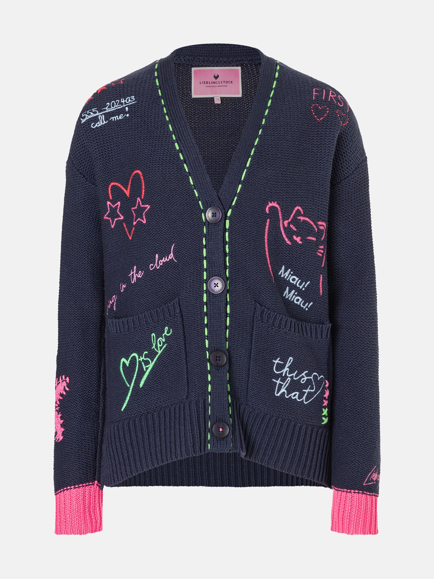 Strickjacke "ArunaL" aus Baumwollmix