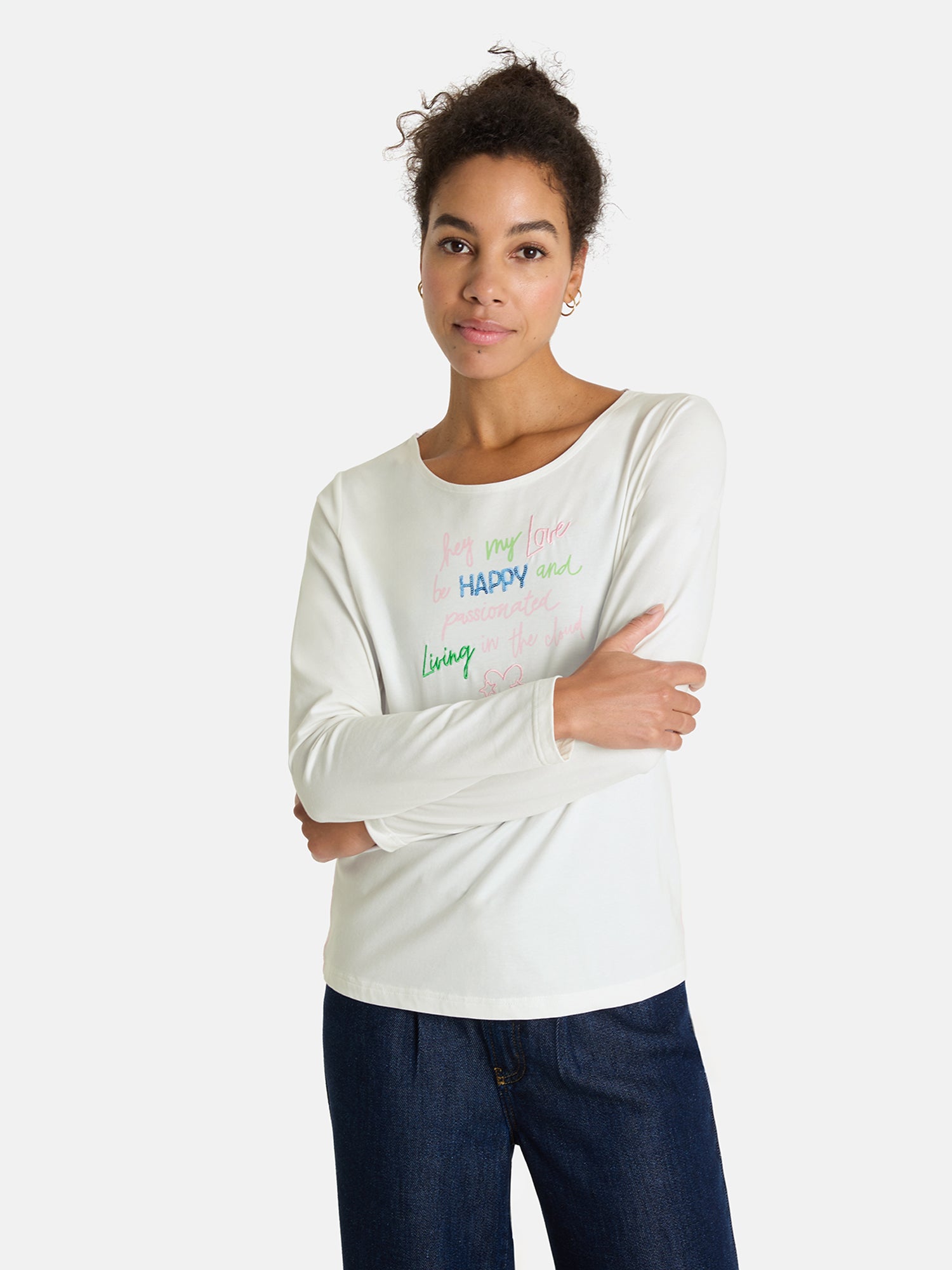 Langarmshirt "CellyL" mit Elasthan