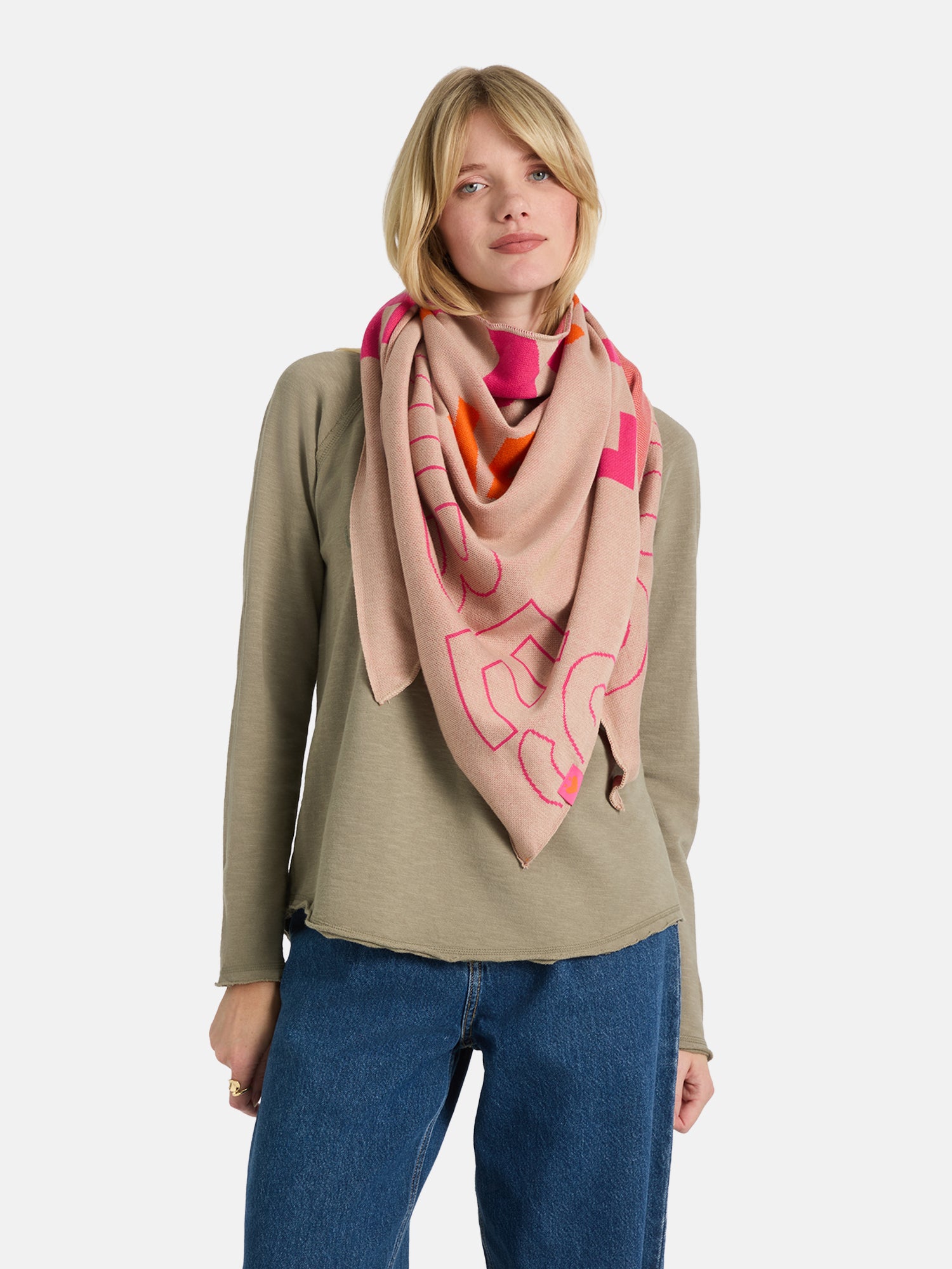 Dreiecksschal „Happy Vibes“