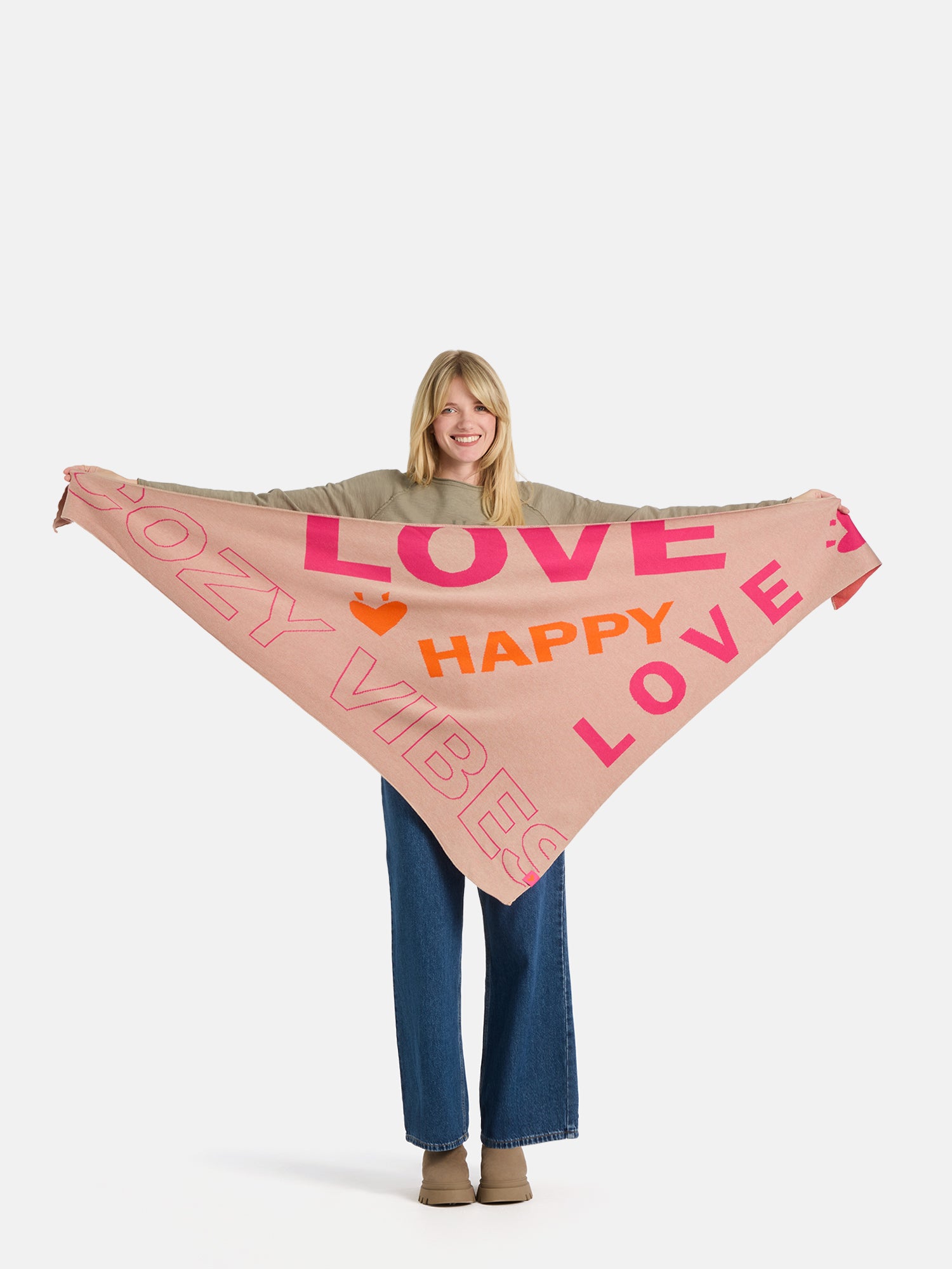 Dreiecksschal „Happy Vibes“