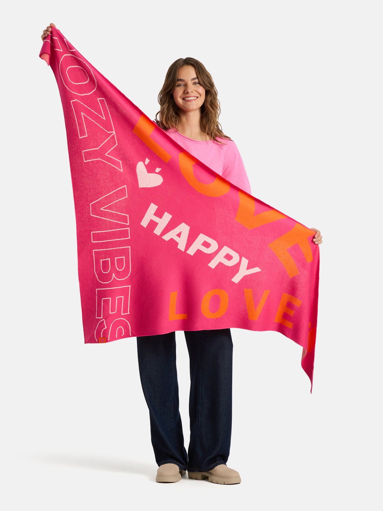 Dreiecksschal „Happy Vibes“