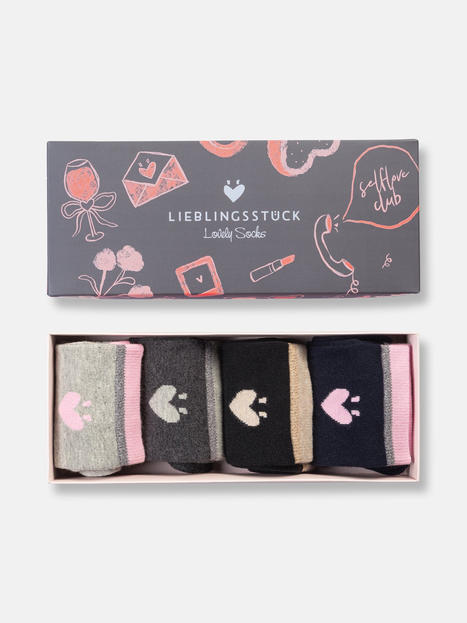 Lovely Socks mit Kulturtasche oder Geschenkbox