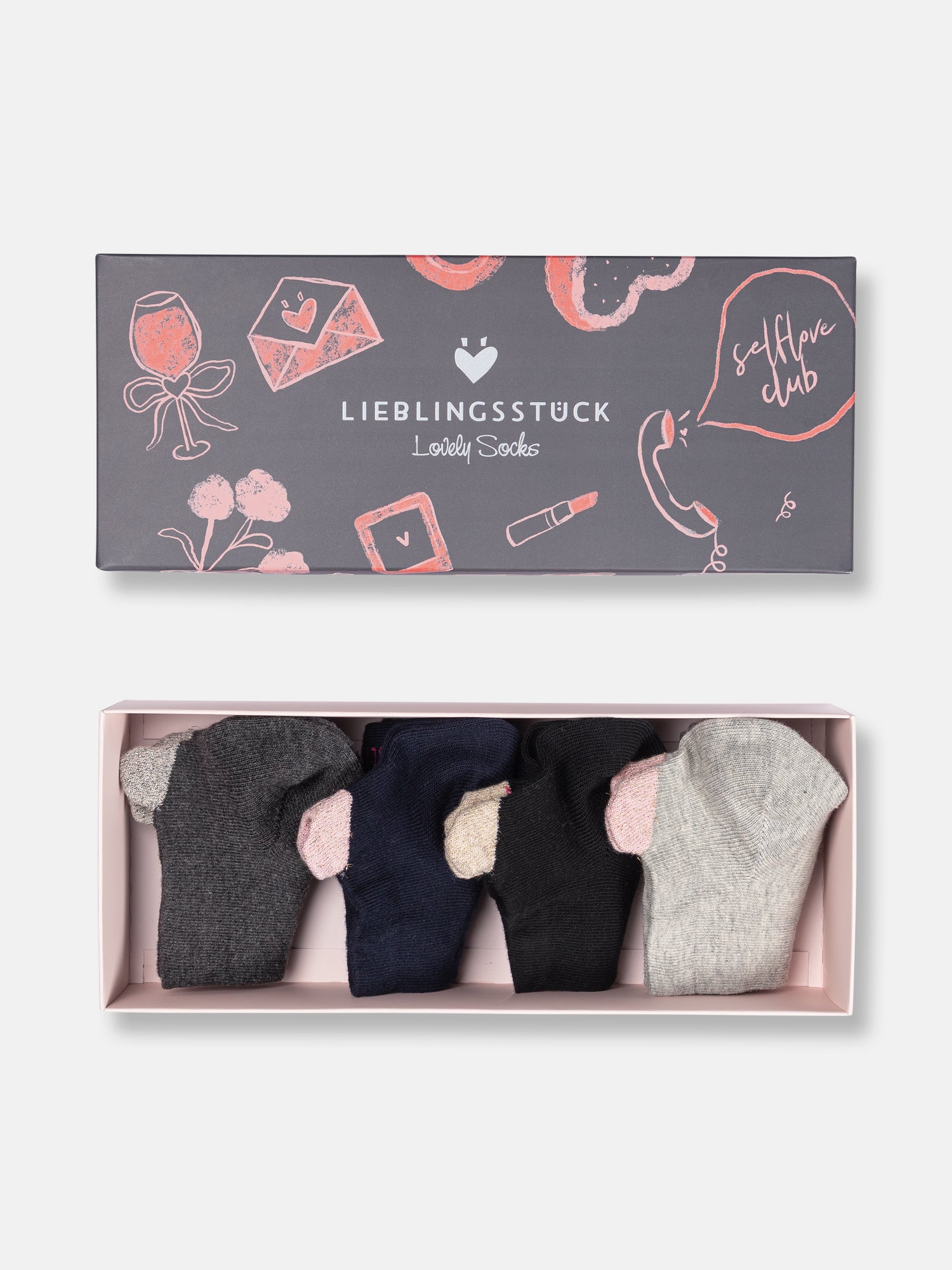 Lovely Socks mit Kulturtasche oder Geschenkbox
