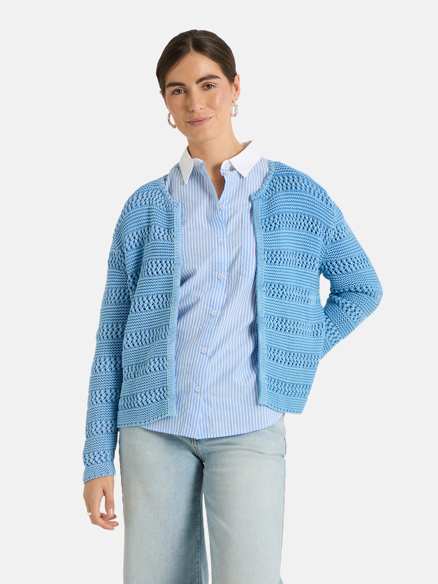 Strickjacke "TienL" aus Baumwolle