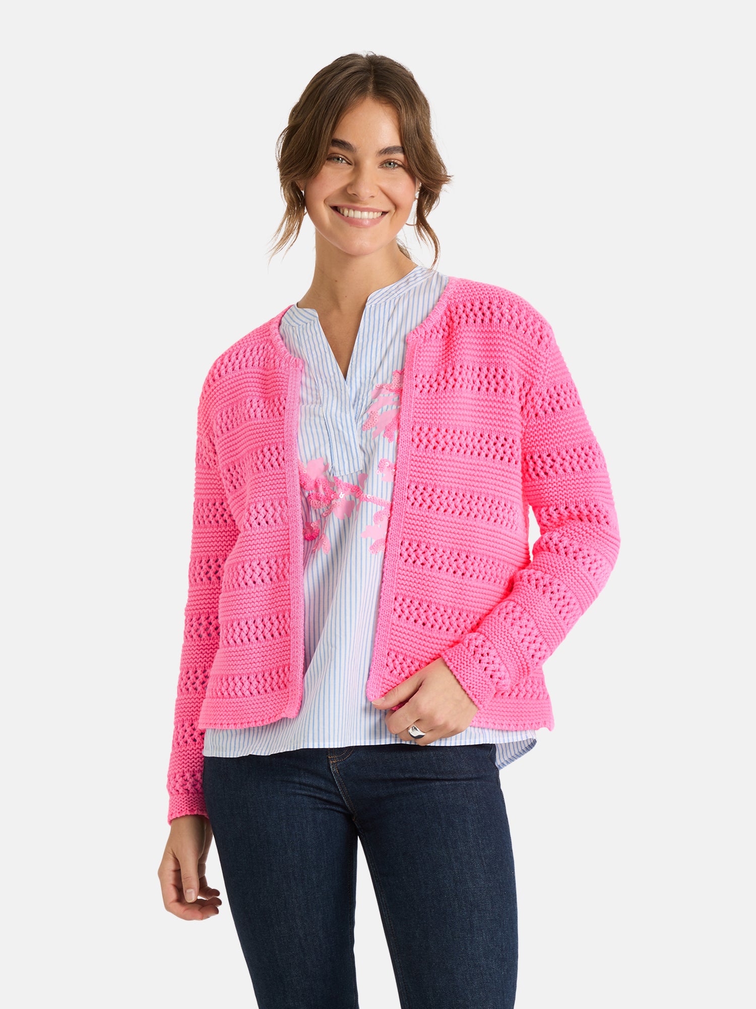 Strickjacke "TienL" aus Baumwolle