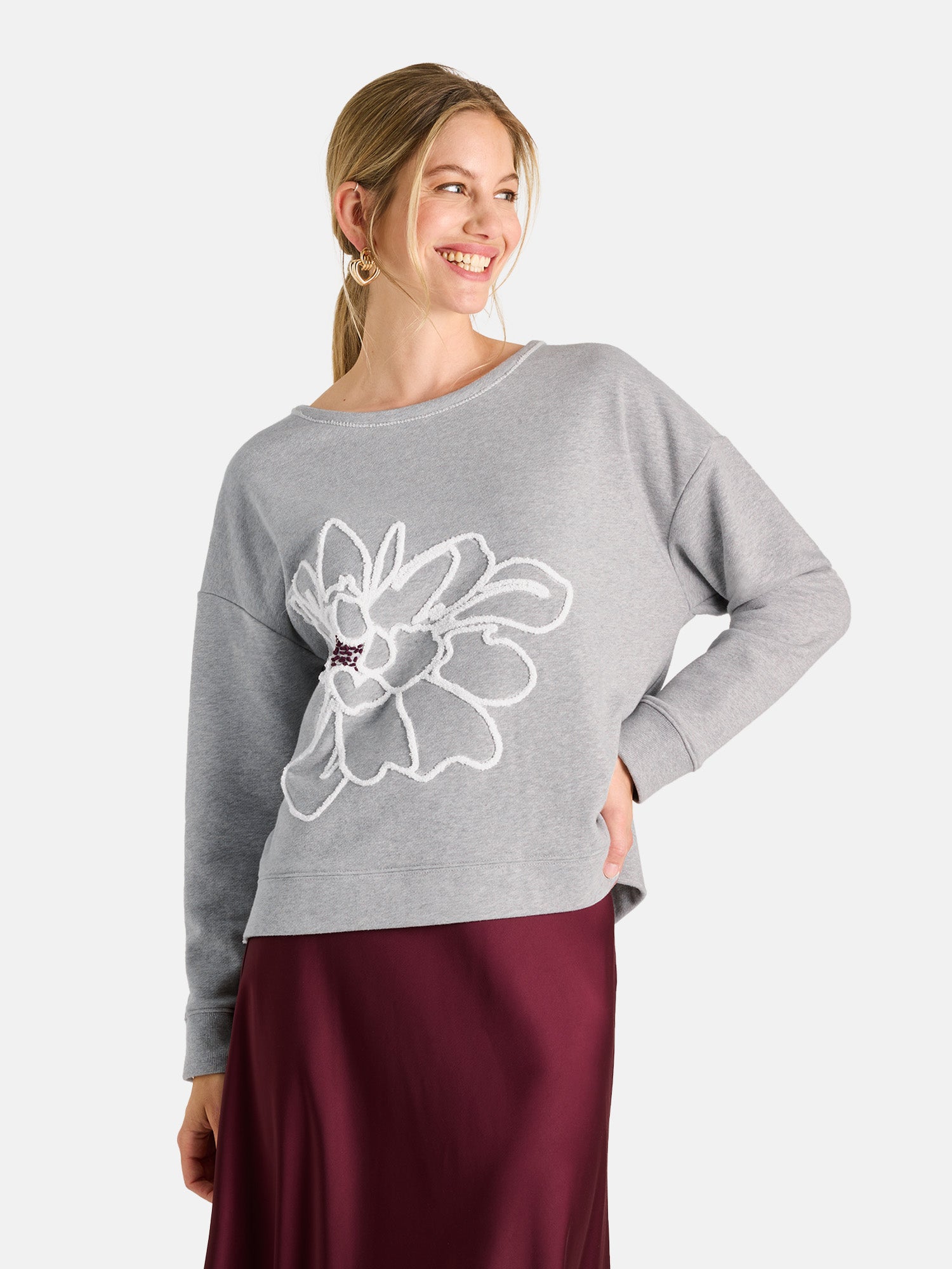 Sweatshirt "AjaL" aus Baumwollmix