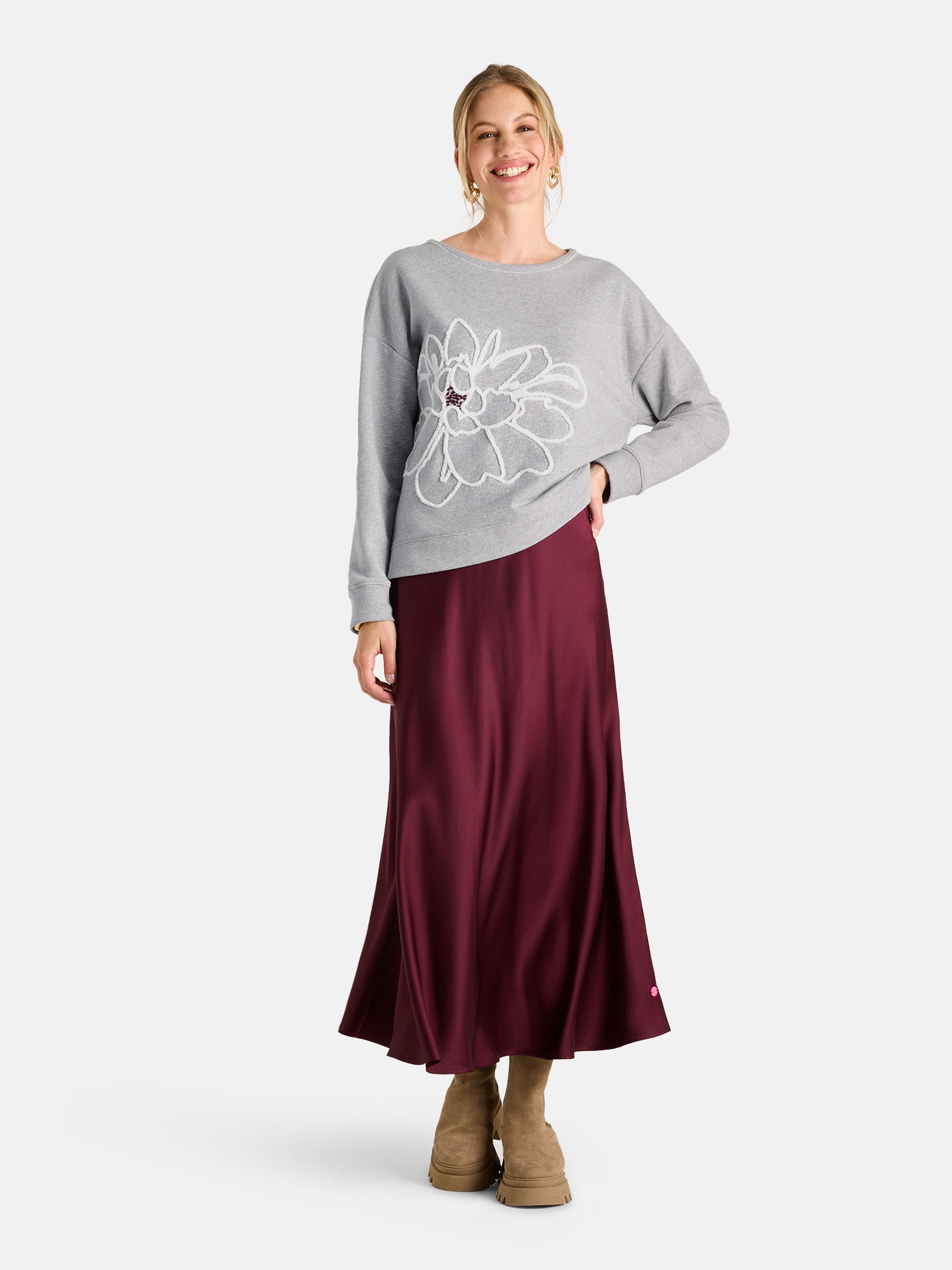 Sweatshirt "AjaL" aus Baumwollmix