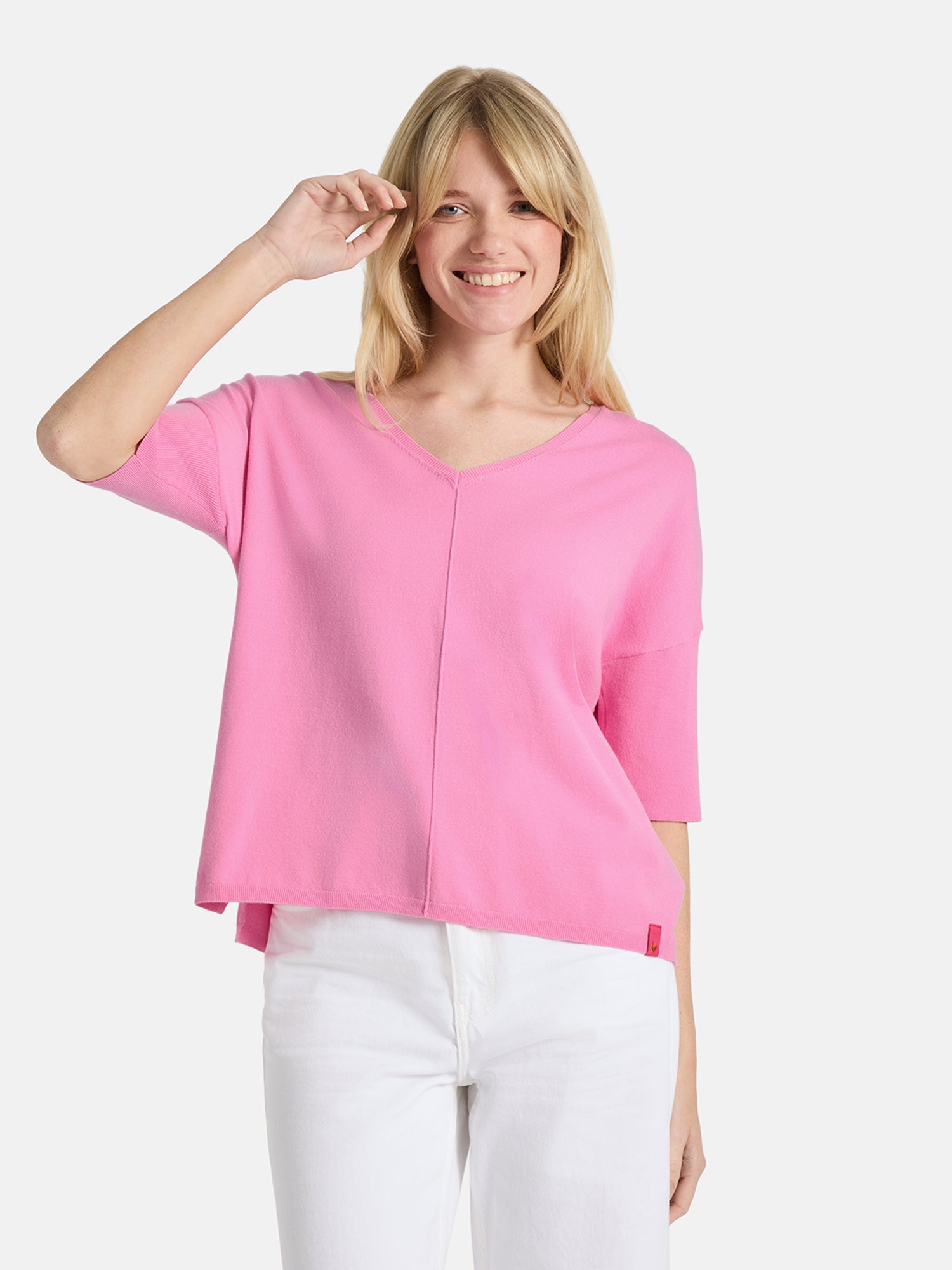 Kurzarm Strick "AmihanL" mit Viskose