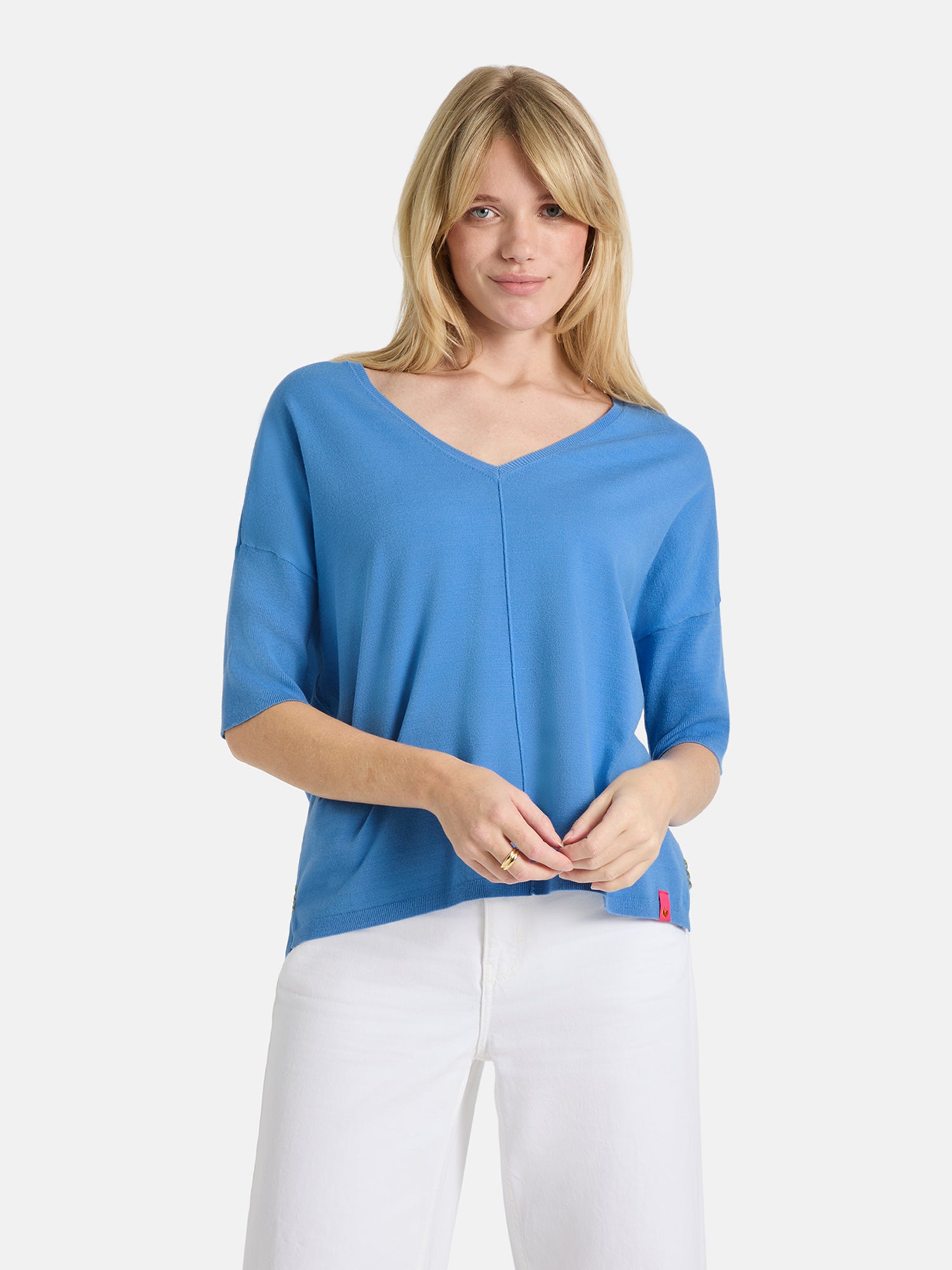 Kurzarm Strick "AmihanL" mit Viskose