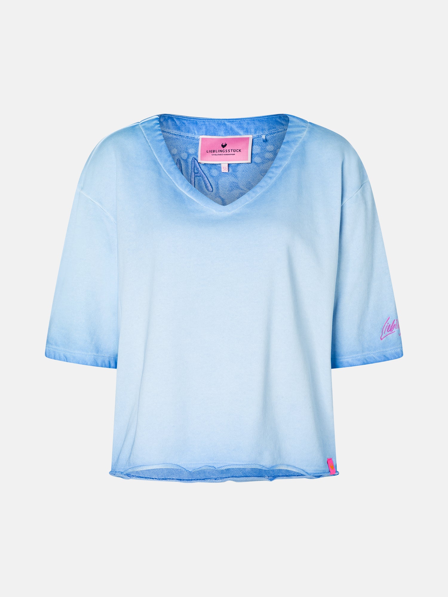 Kurzarm Strick "AmyL" mit Baumwolle