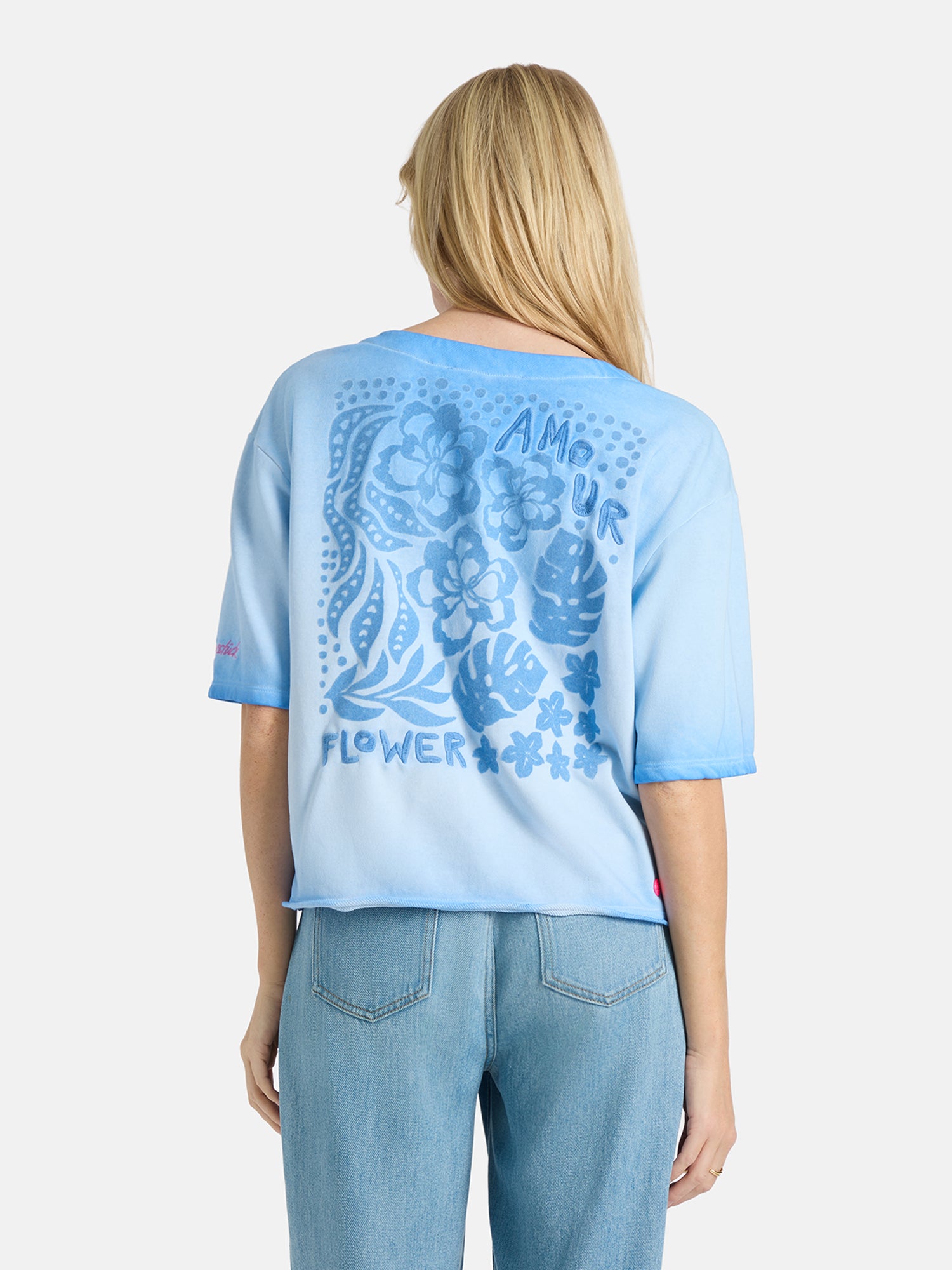 Kurzarm Strick "AmyL" mit Baumwolle