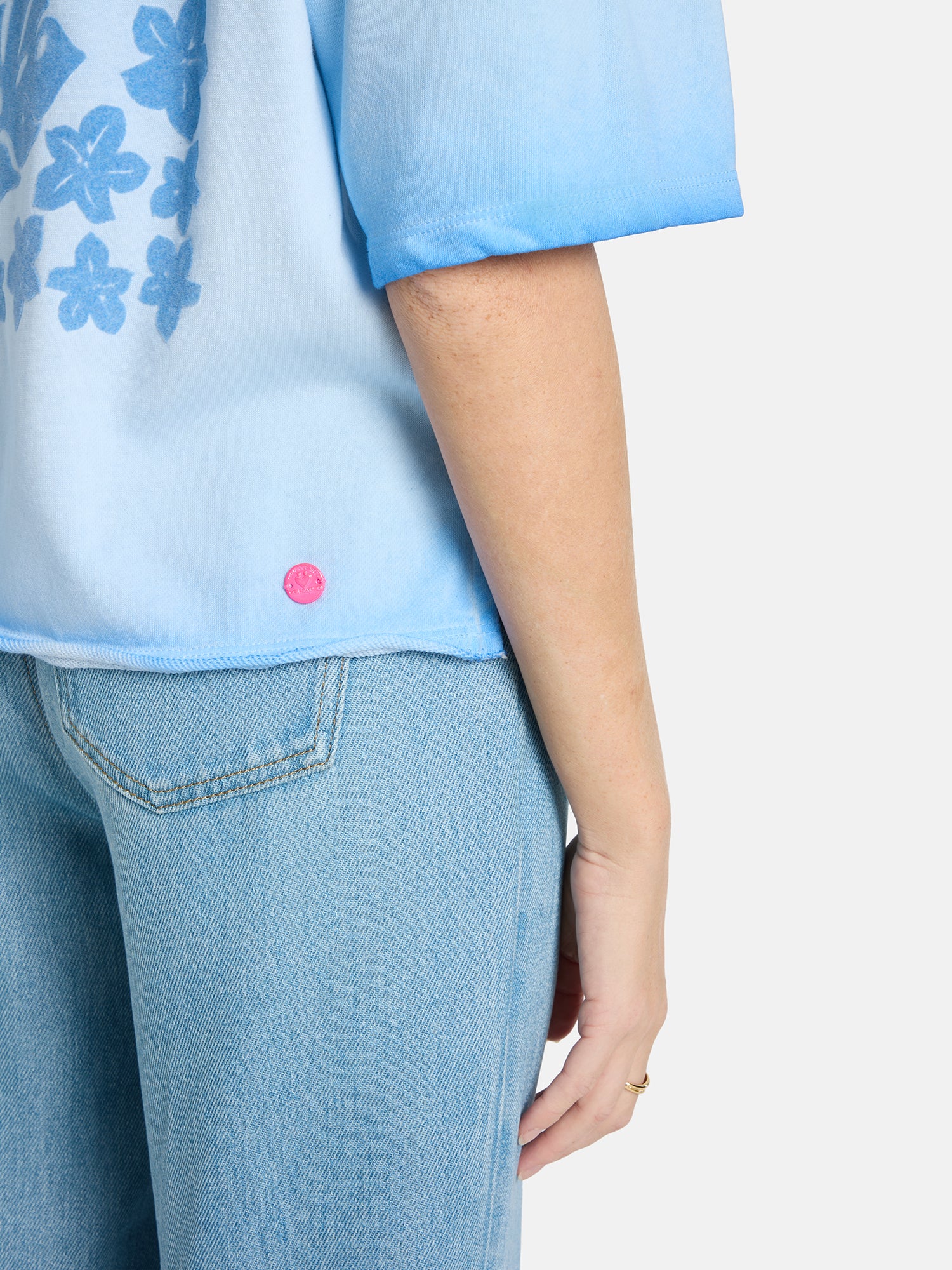 Kurzarm Strick "AmyL" mit Baumwolle