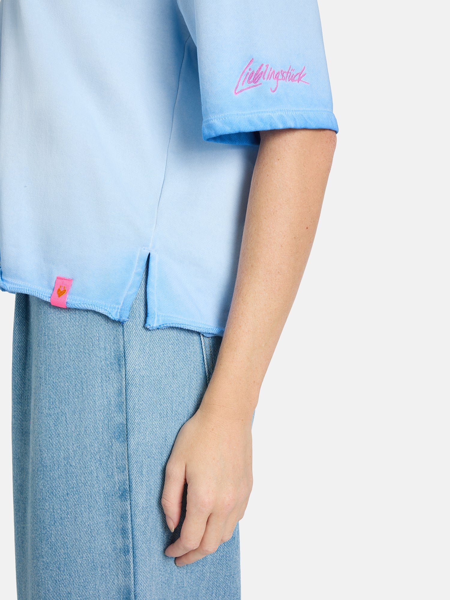 Kurzarm Strick "AmyL" mit Baumwolle