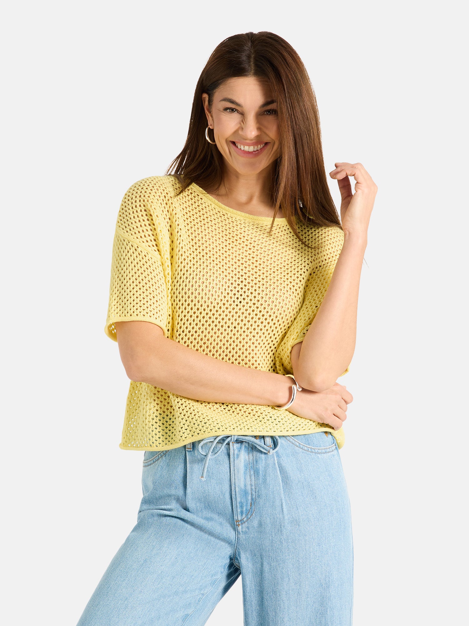 Pullover "AriadneL" aus Baumwollmix