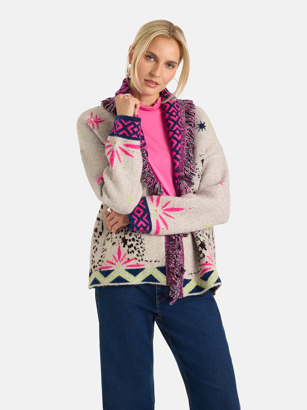 Strickjacke "AtinaL" mit Elasthan