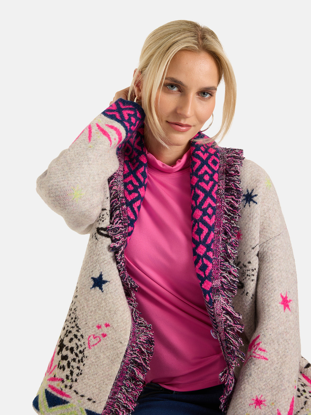 Strickjacke "AtinaL" mit Elasthan