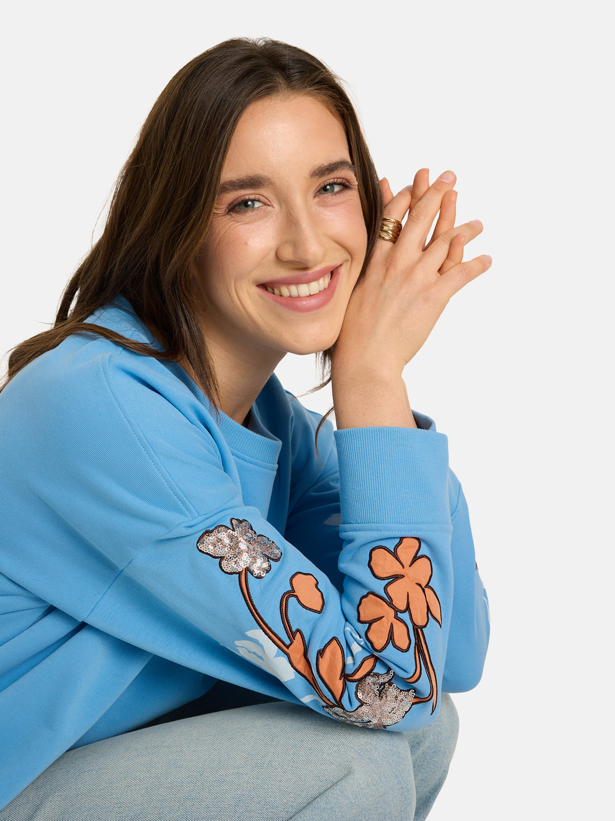 Sweatshirt "AuroraL" aus Baumwollmix