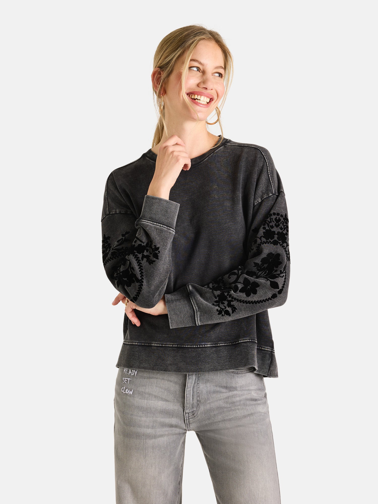 Sweatshirt "BettaL" aus Baumwolle