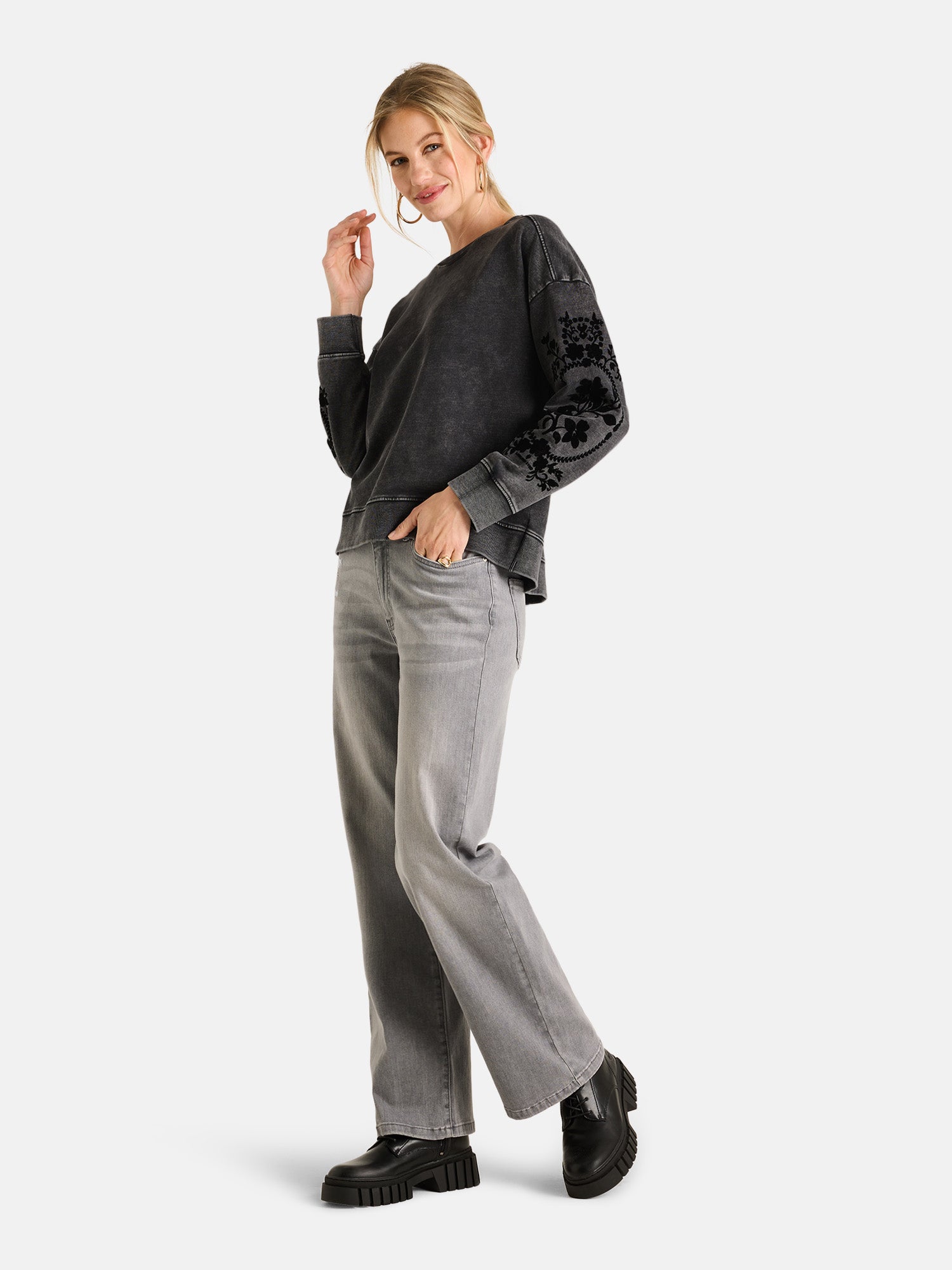 Sweatshirt "BettaL" aus Baumwolle
