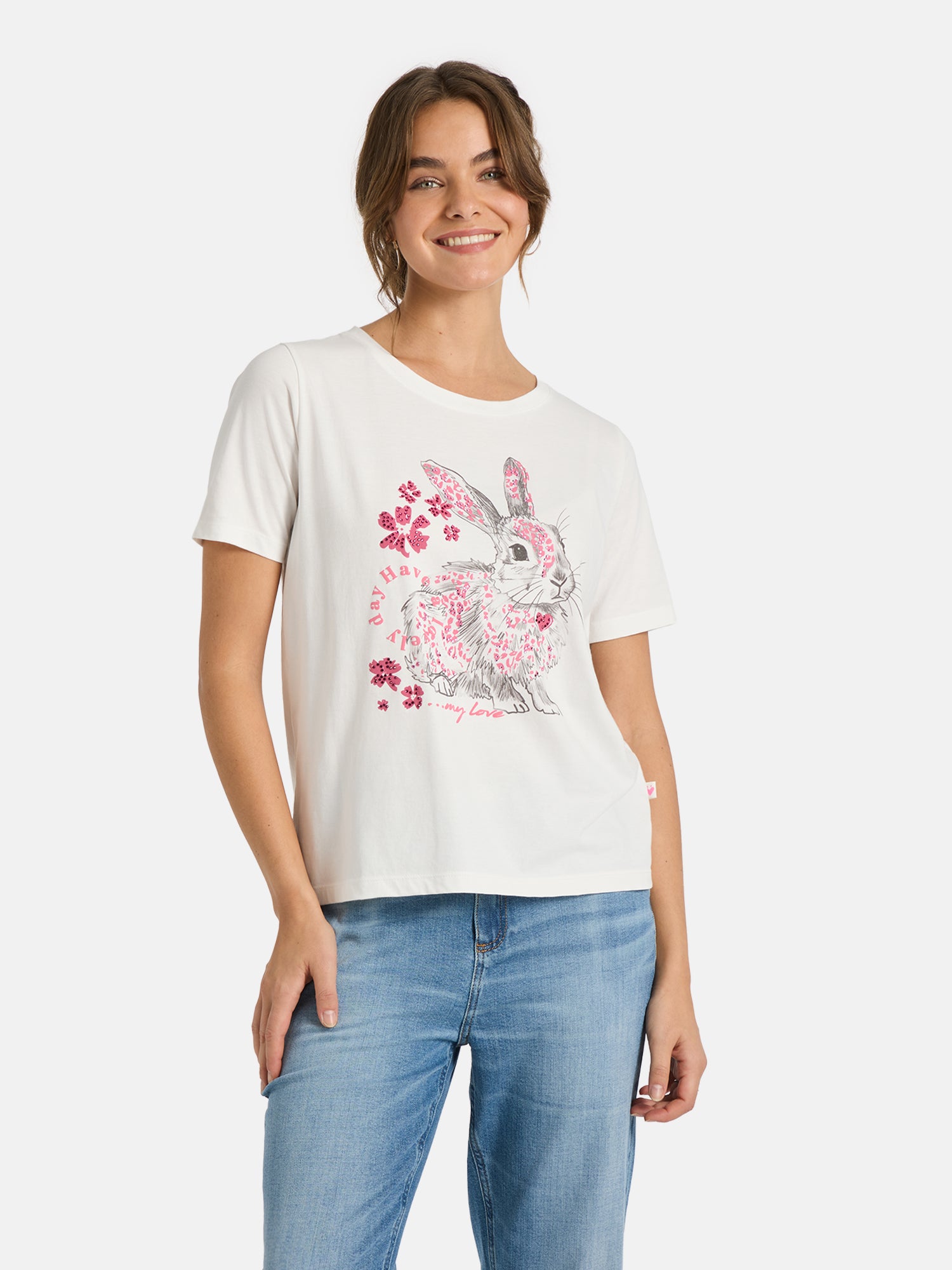 T-Shirt "CaraL" aus Baumwolle