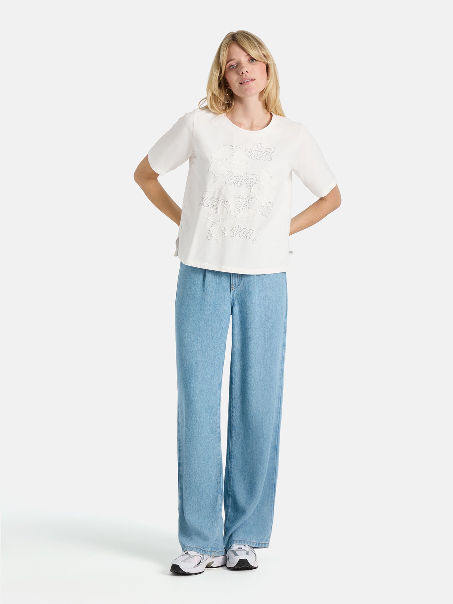 T-Shirt "CleoL" aus Baumwollmix