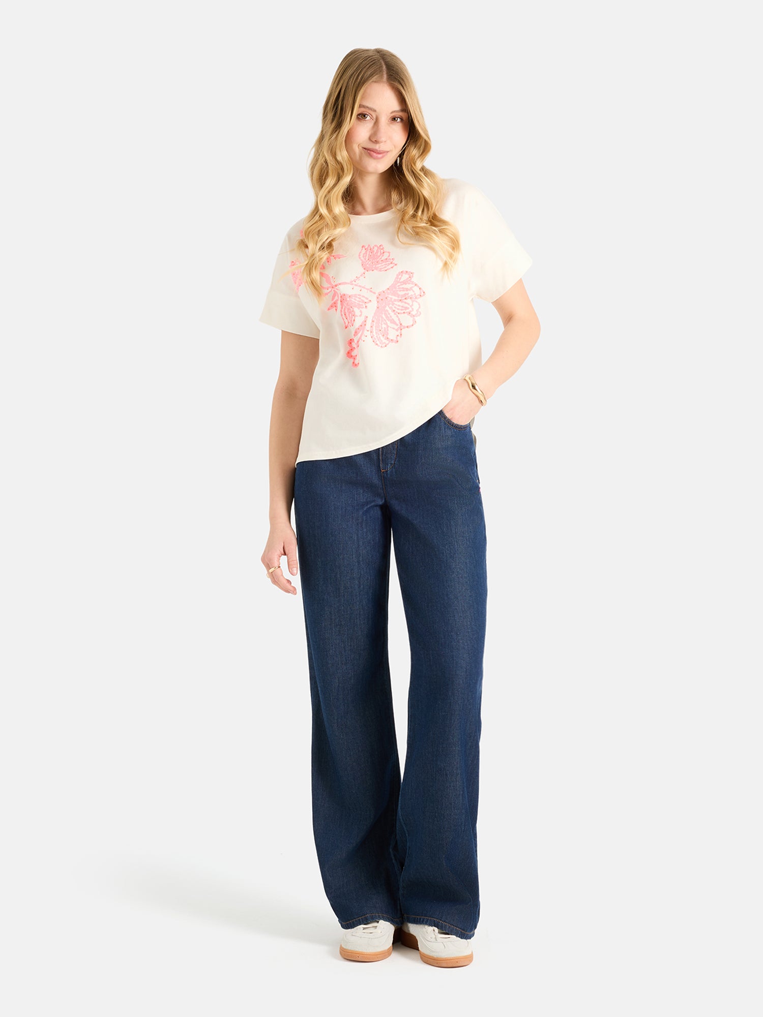 Shirt "DahliaL" aus Baumwollmix