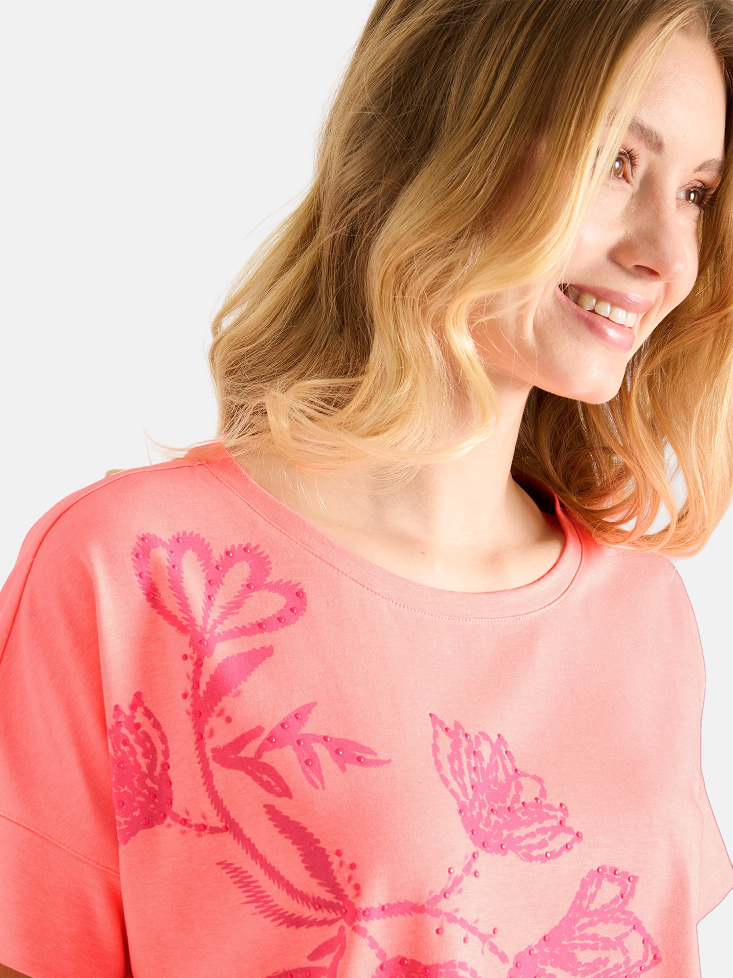 Shirt "DahliaL" aus Baumwollmix