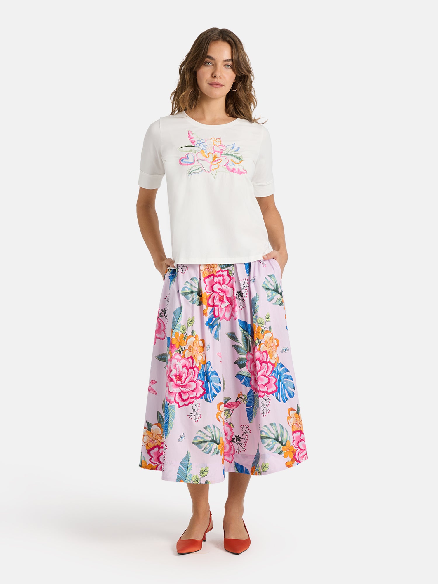 T-Shirt "DianeL" mit Elasthan