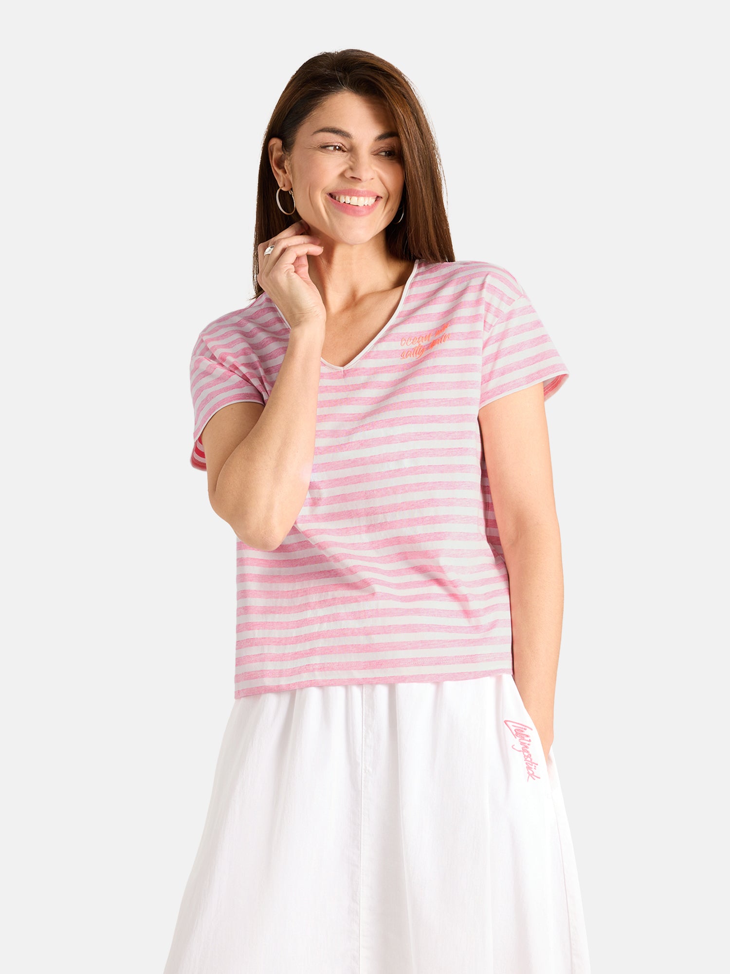 T-Shirt "DollyL" aus Baumwolle