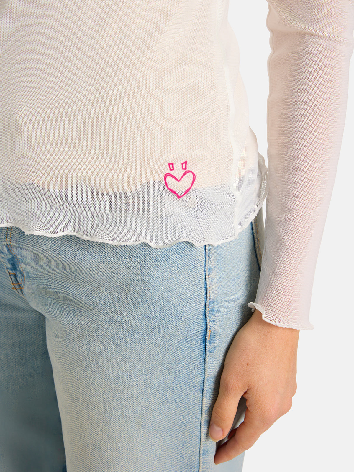 Meshshirt "FridaL" mit Elasthan