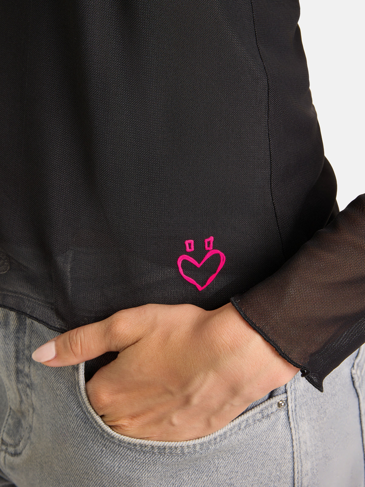 Meshshirt "FridaL" mit Elasthan