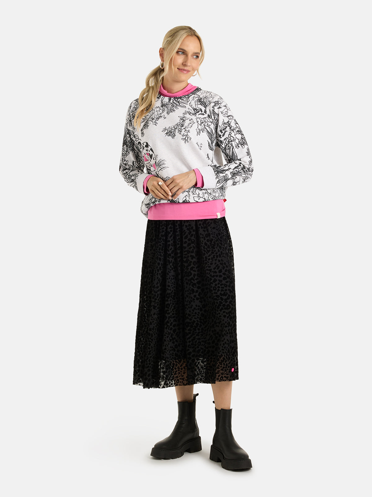 Sweatshirt "HazelL" aus Baumwollmix