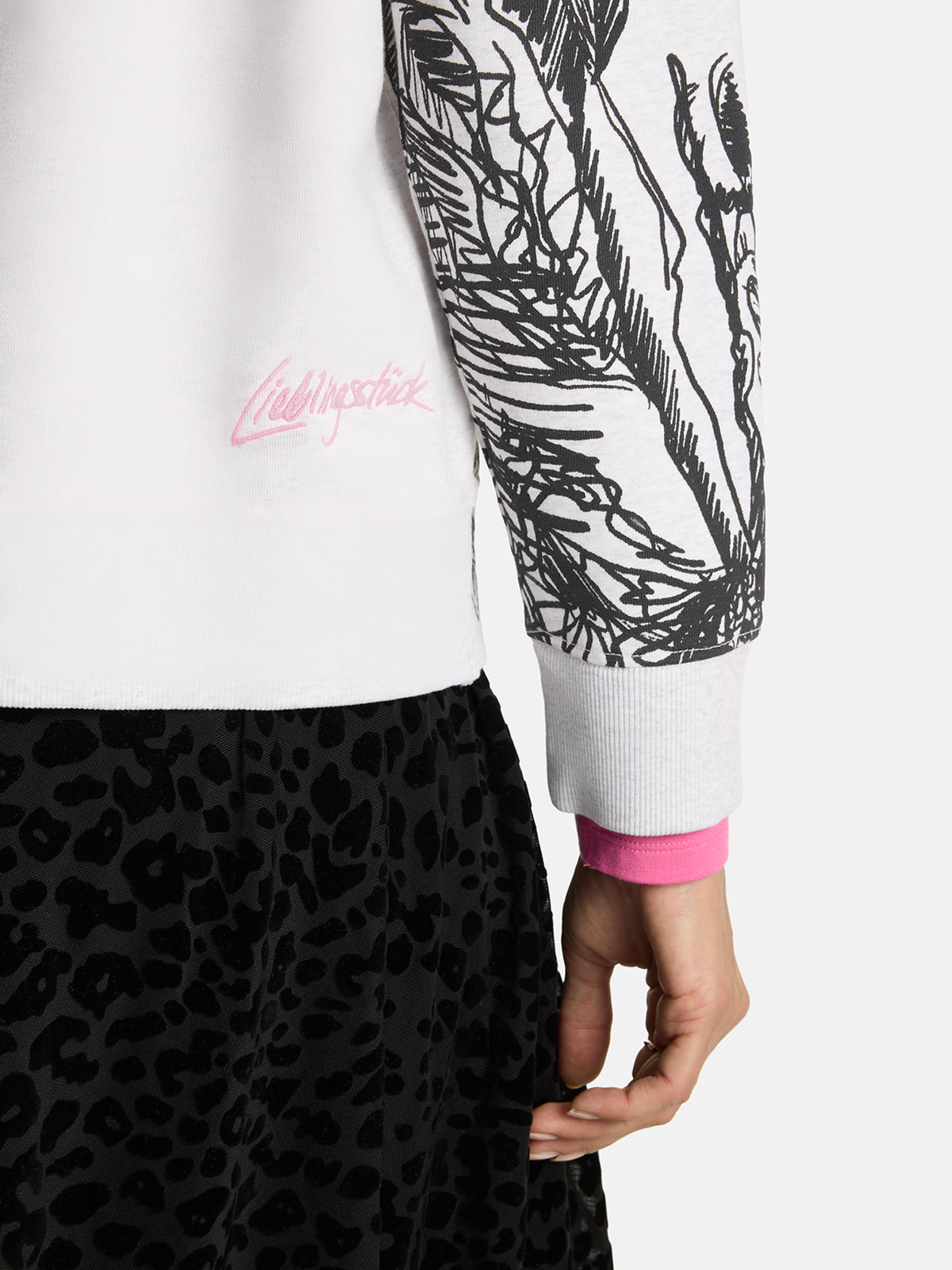 Sweatshirt "HazelL" aus Baumwollmix